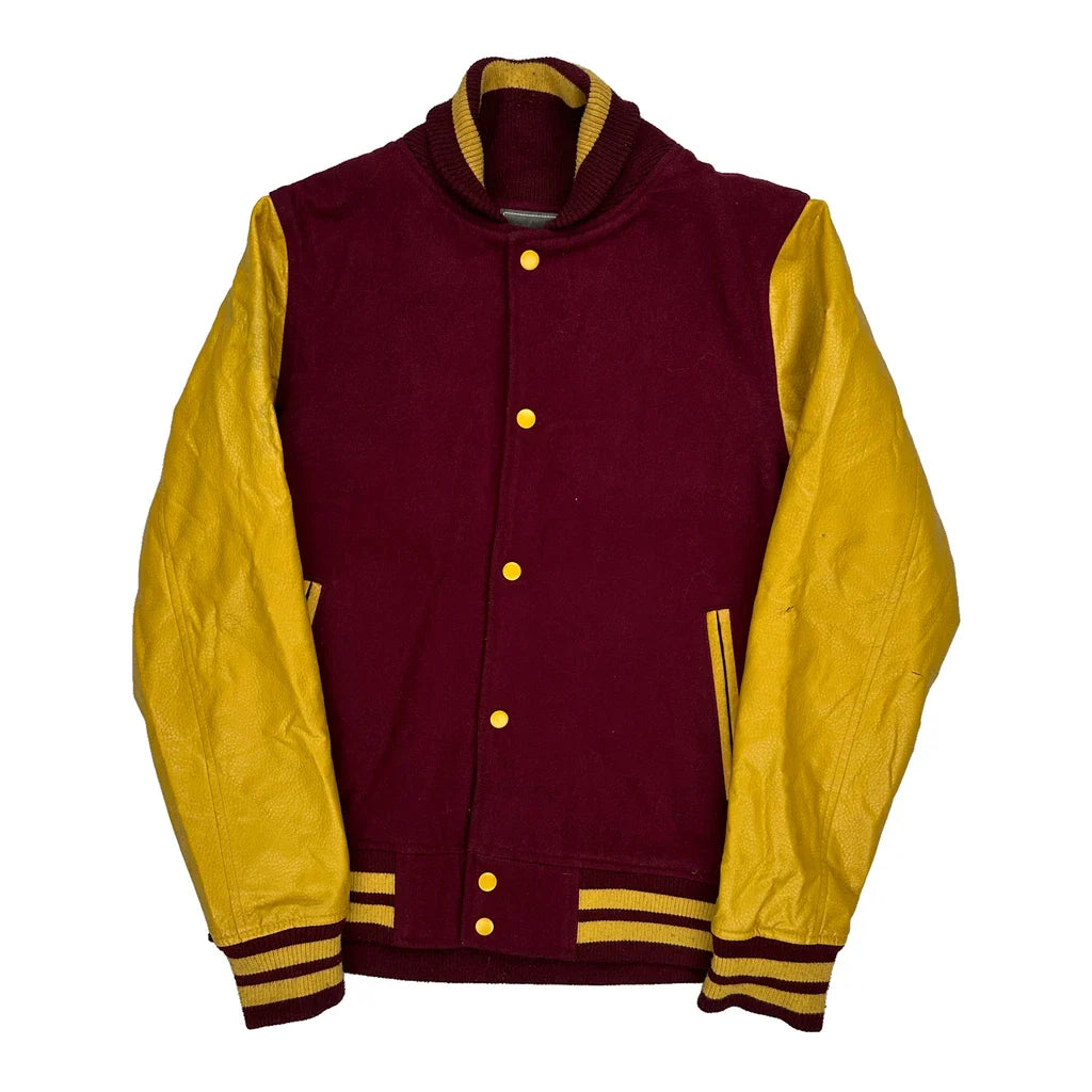 Buy Hawkings Mcgill Varsity Jacket - Small Burgundy Leather Refurbished - $73.69 Hawkings Mcgill Varsity Jacket - Small Burgundy Leather Refurbished - Thrifted (note: this is a term often used to describe second- refurbished available on Cerqular