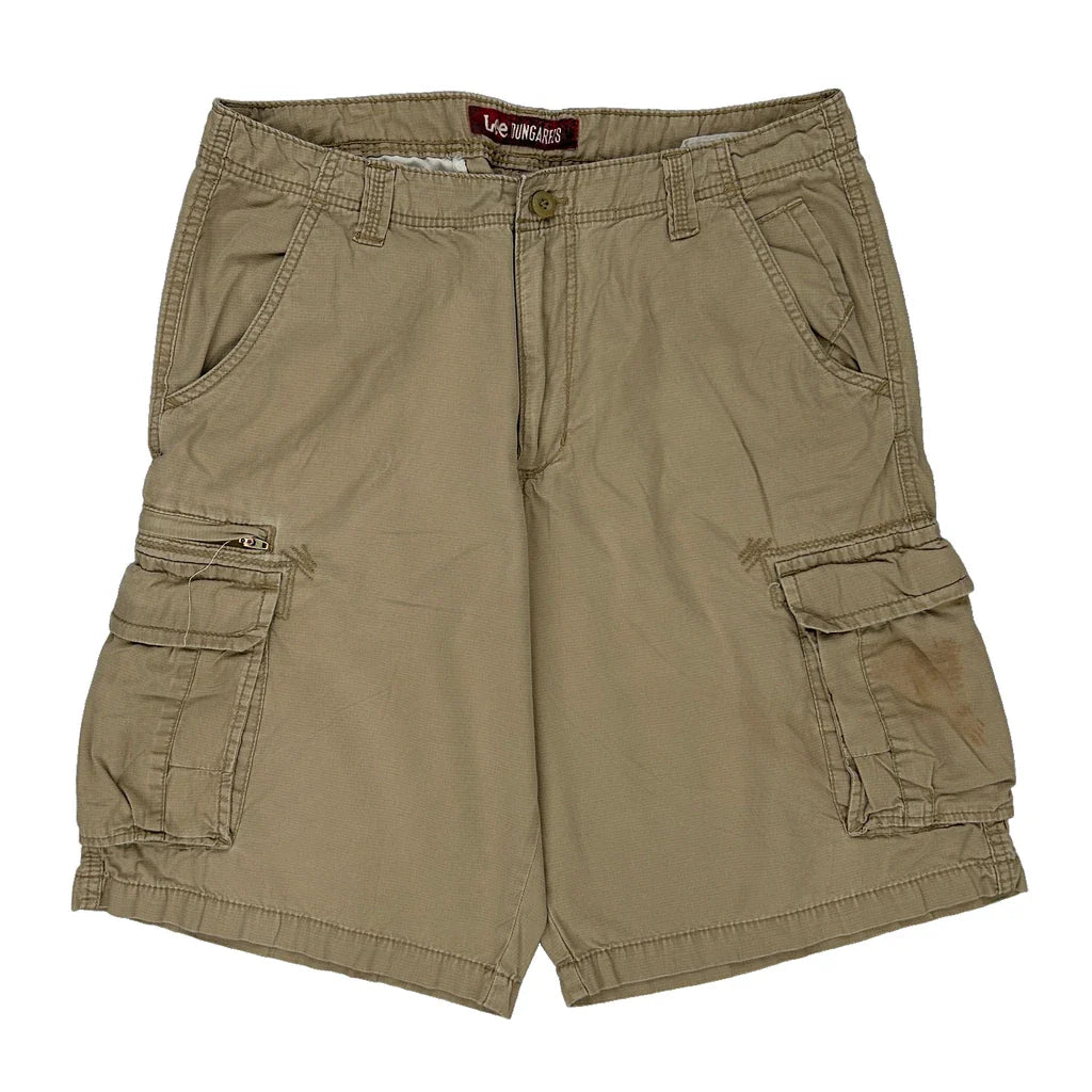 Buy Lee Cargo Shorts - 34W 11L Beige Cotton Refurbished - $28.13 Lee Cargo Shorts - 34W 11L Beige Cotton Refurbished - Thrifted (note: this is a term often used to describe second- refurbished available on Cerqular