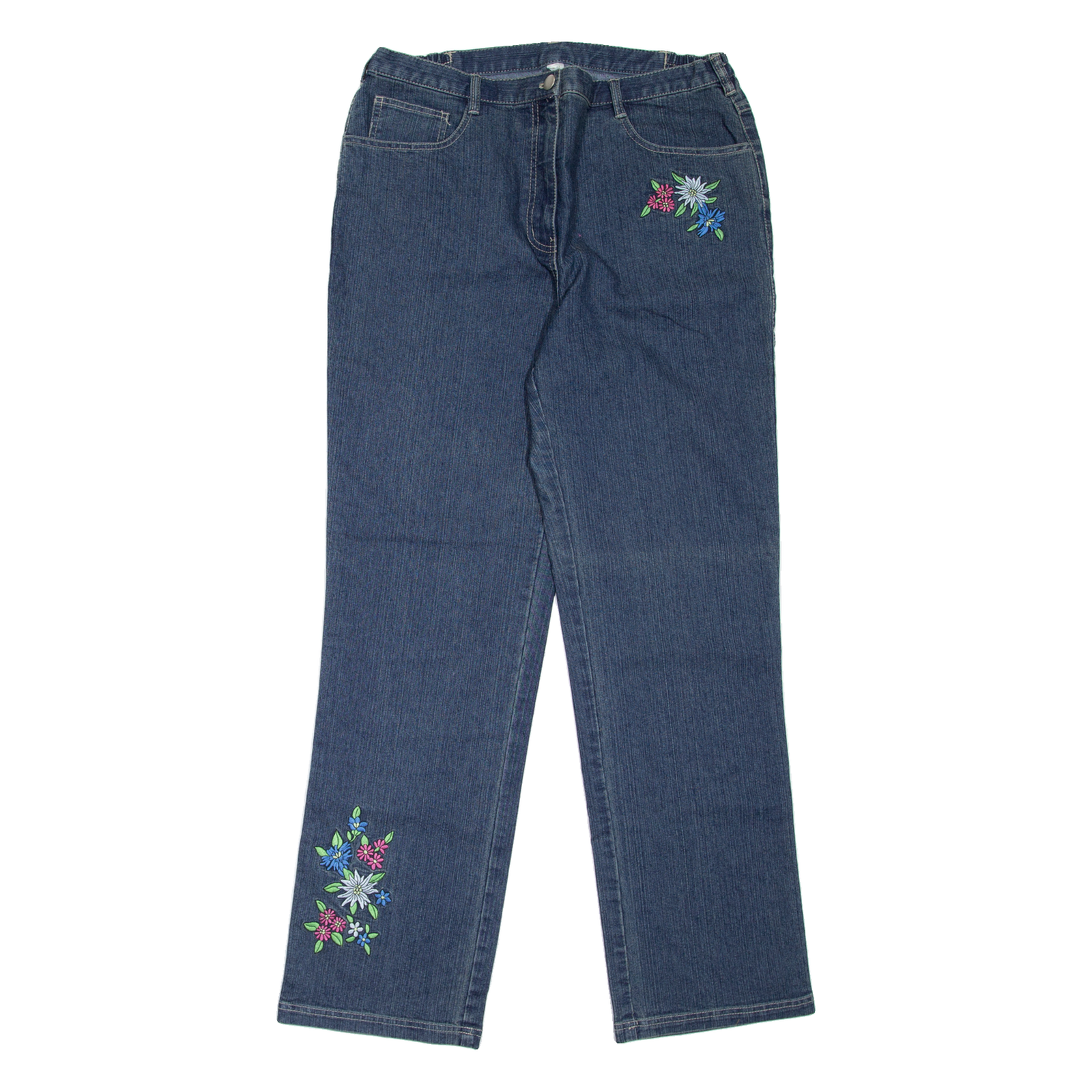 Floral Womens Jeans Blue Regular Skinny W33 L31 Refurbished - N/A refurbished available on Cerqular