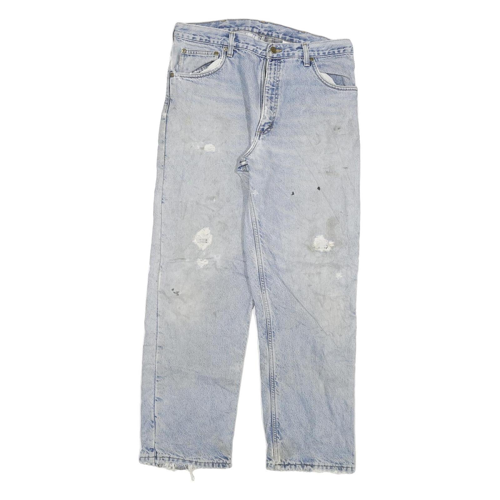 CARHARTT Mens Jeans Blue Relaxed Straight Denim Rinse W34 L32 Workwear Style Refurbished - N/A refurbished available on Cerqular