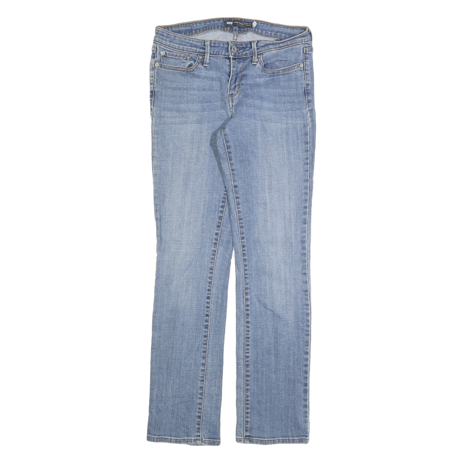 LEVI'S Womens Slim Blue Denim Straight Light Wash Jeans W28 L32 Classic Zip Refurbished - N/A refurbished available on Cerqular