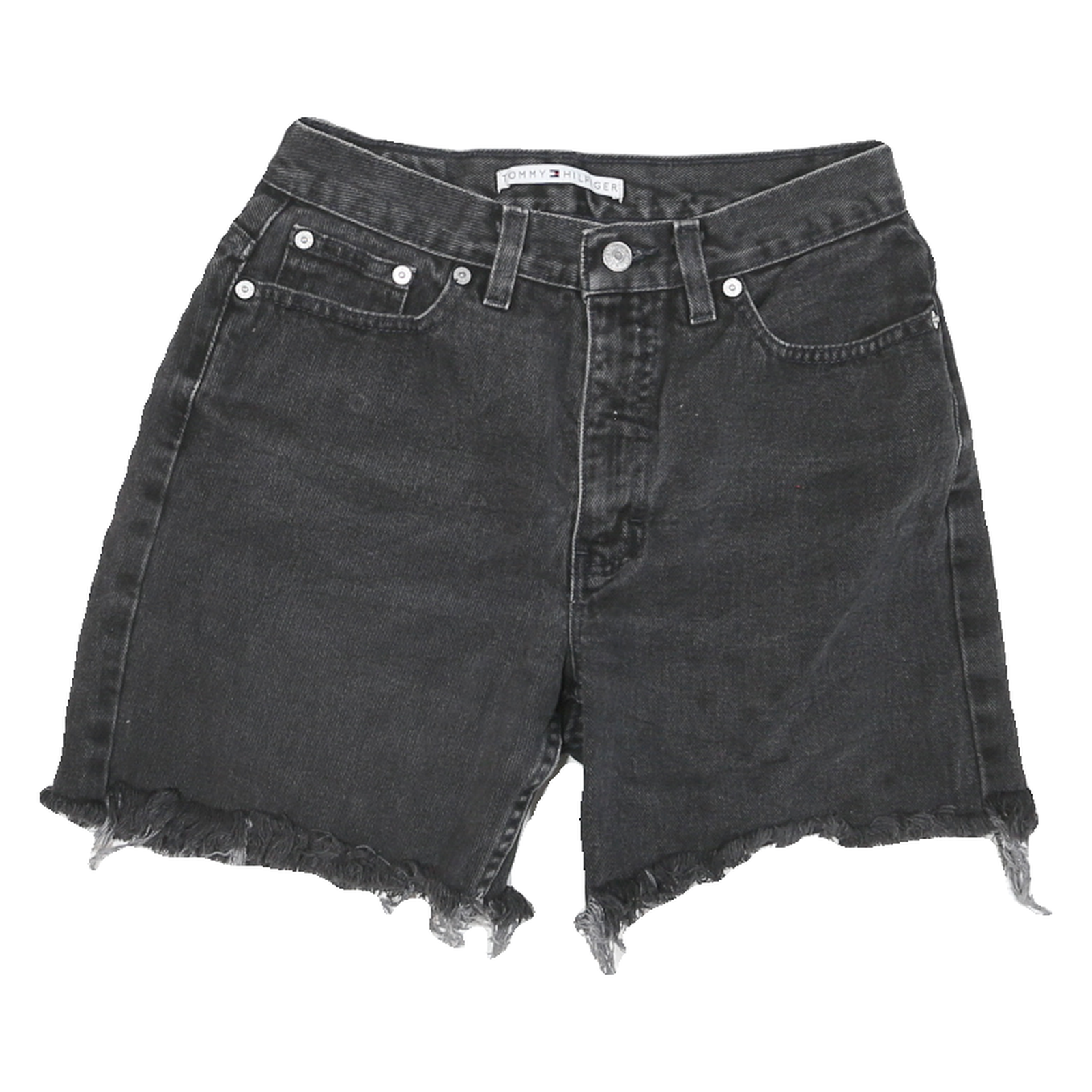 TOMMY HILFIGER Womens Shorts Black Cut-Off Denim M W28 Frayed Hem Refurbished - N/A refurbished available on Cerqular