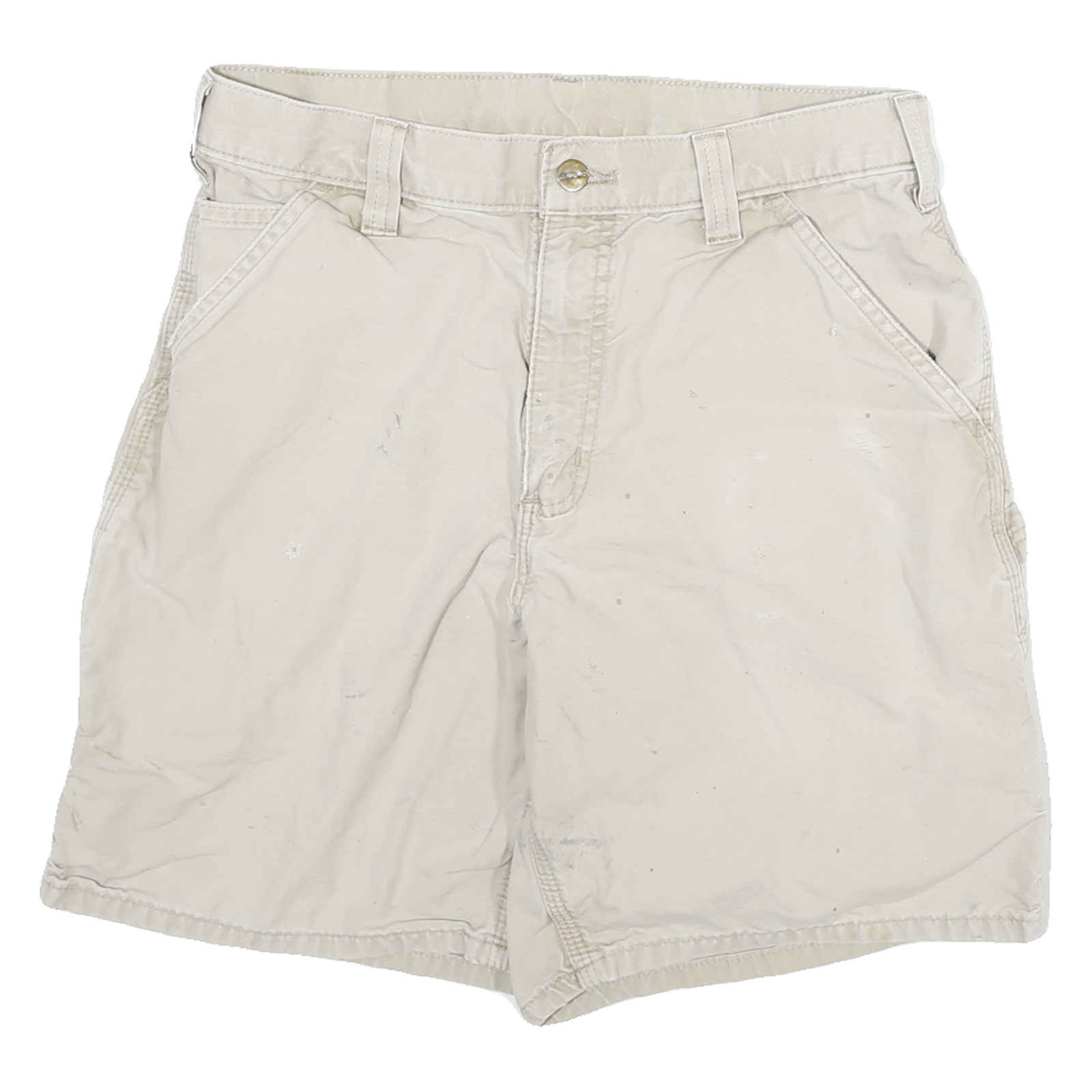 CARHARTT Mens Shorts Beige Casual M W30 Cotton Blend Pocketed Workwear Refurbished - N/A refurbished available on Cerqular