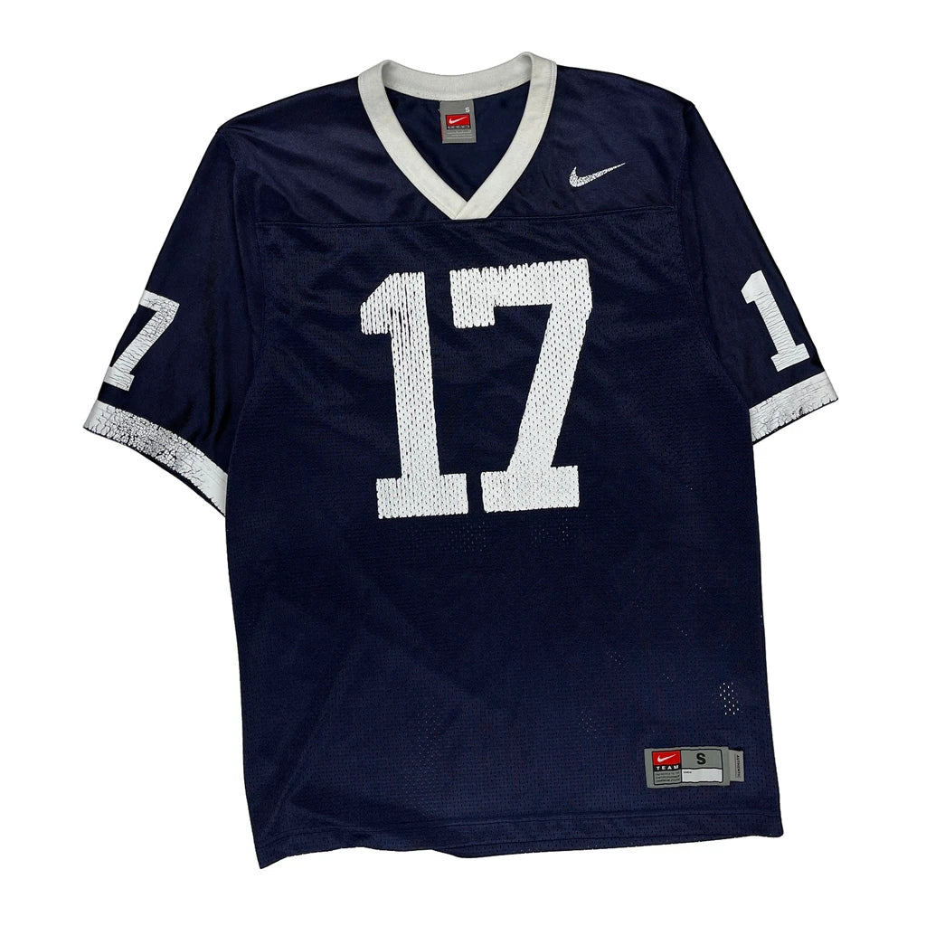 Nike Jersey - Small Navy Polyester Refurbished - Thrifted (note: this is a term often used to describe second- refurbished available on Cerqular