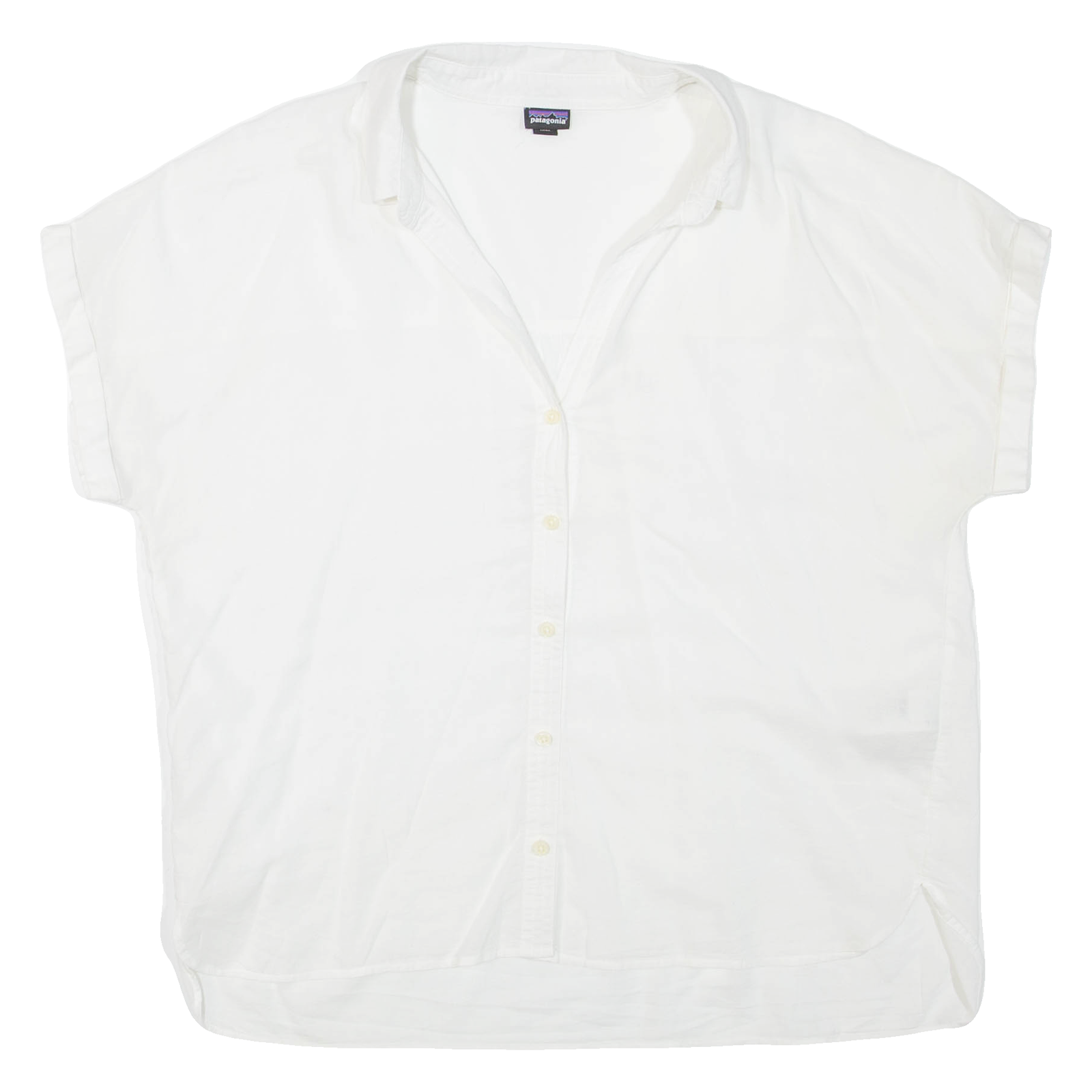PATAGONIA Womens Shirt White V-Neck S Refurbished - N/A refurbished available on Cerqular