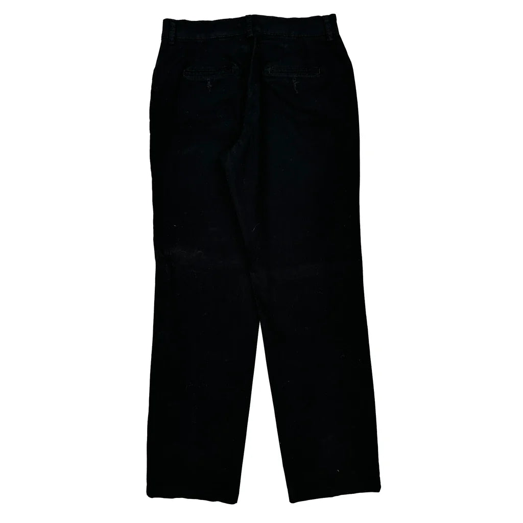 Lee Trousers - 31W UK 12 Black Cotton Blend Refurbished - Thrifted (note: this is a term often used to describe second- refurbished available on Cerqular
