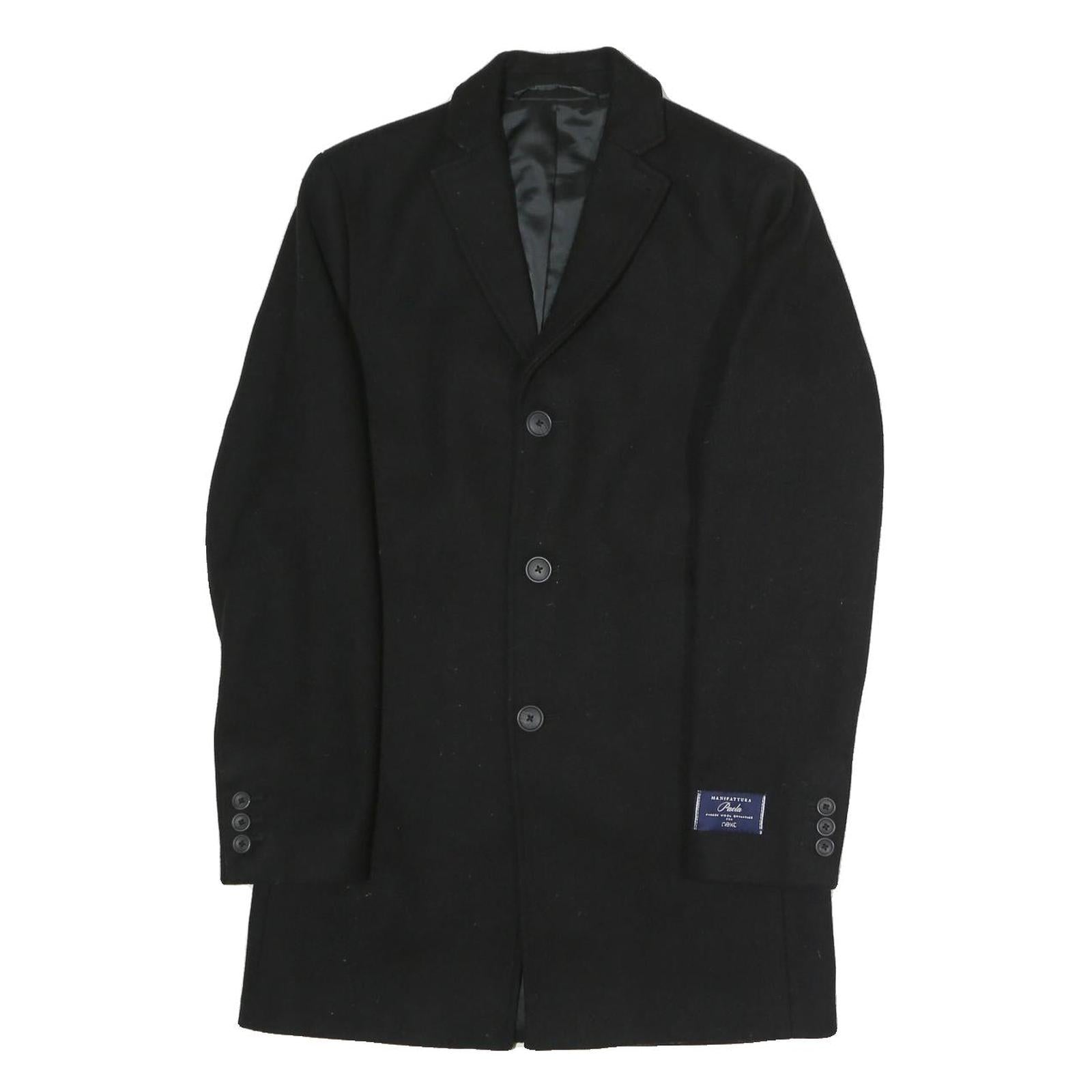 NEXT Womens Black Wool Jacket S Button Closure Classic Formal Coat Refurbished - N/A refurbished available on Cerqular