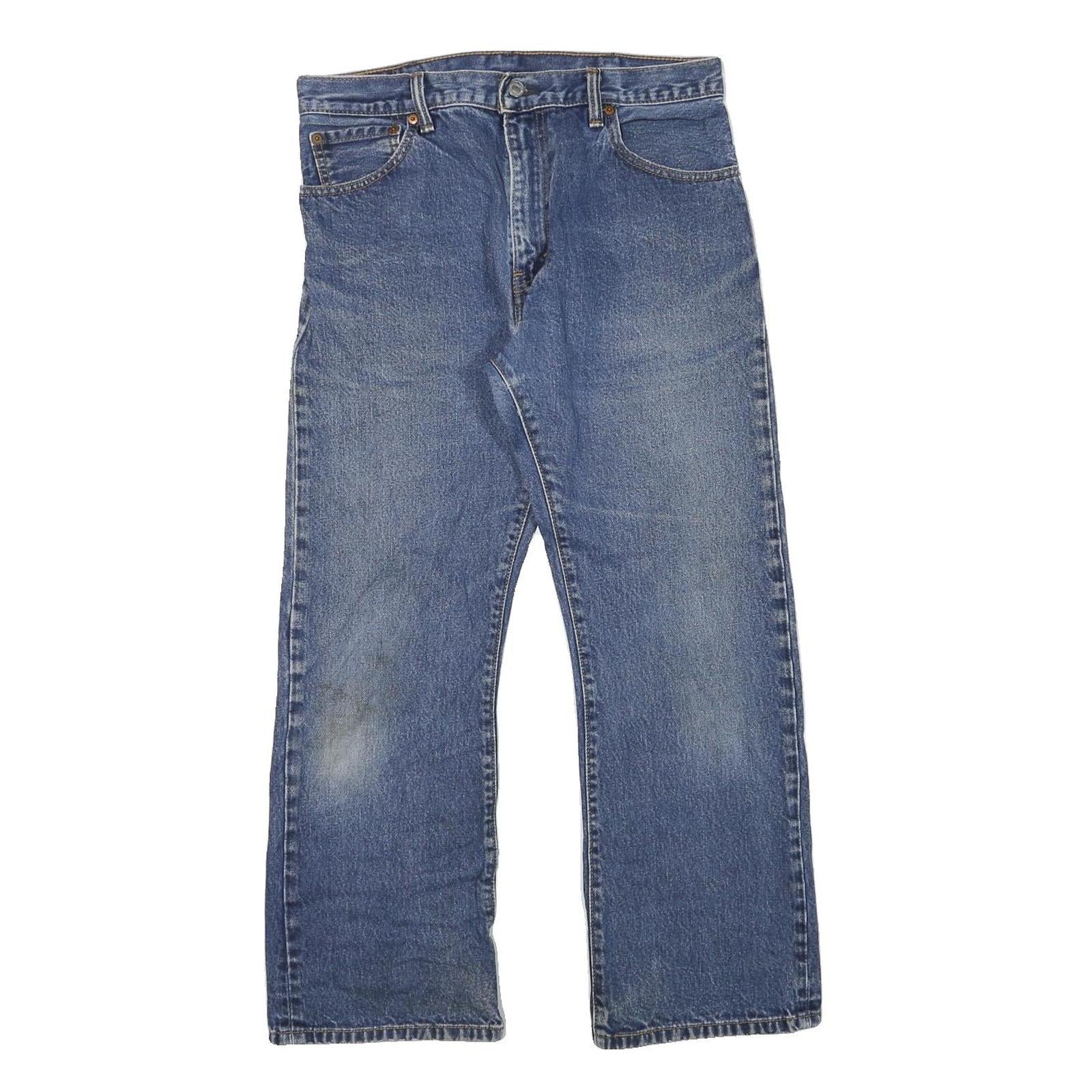 LEVI'S Mens Blue Regular Fit Straight Denim Jeans W32 L28 Classic Zip Pockets Refurbished - N/A refurbished available on Cerqular