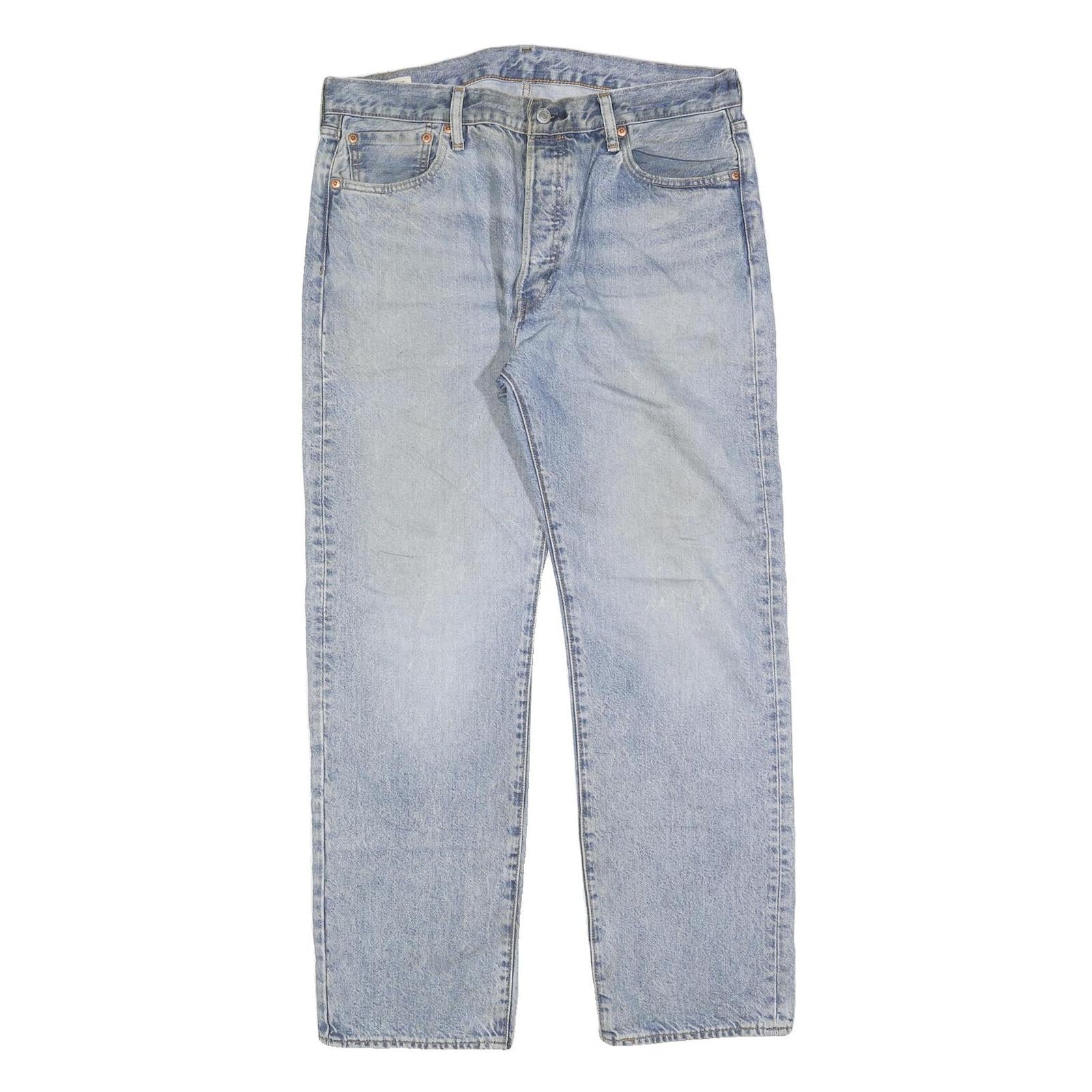 LEVI'S 501 BIG E Mens Jeans Blue Regular Straight Denim Light W36 L30 Classic Refurbished - N/A refurbished available on Cerqular