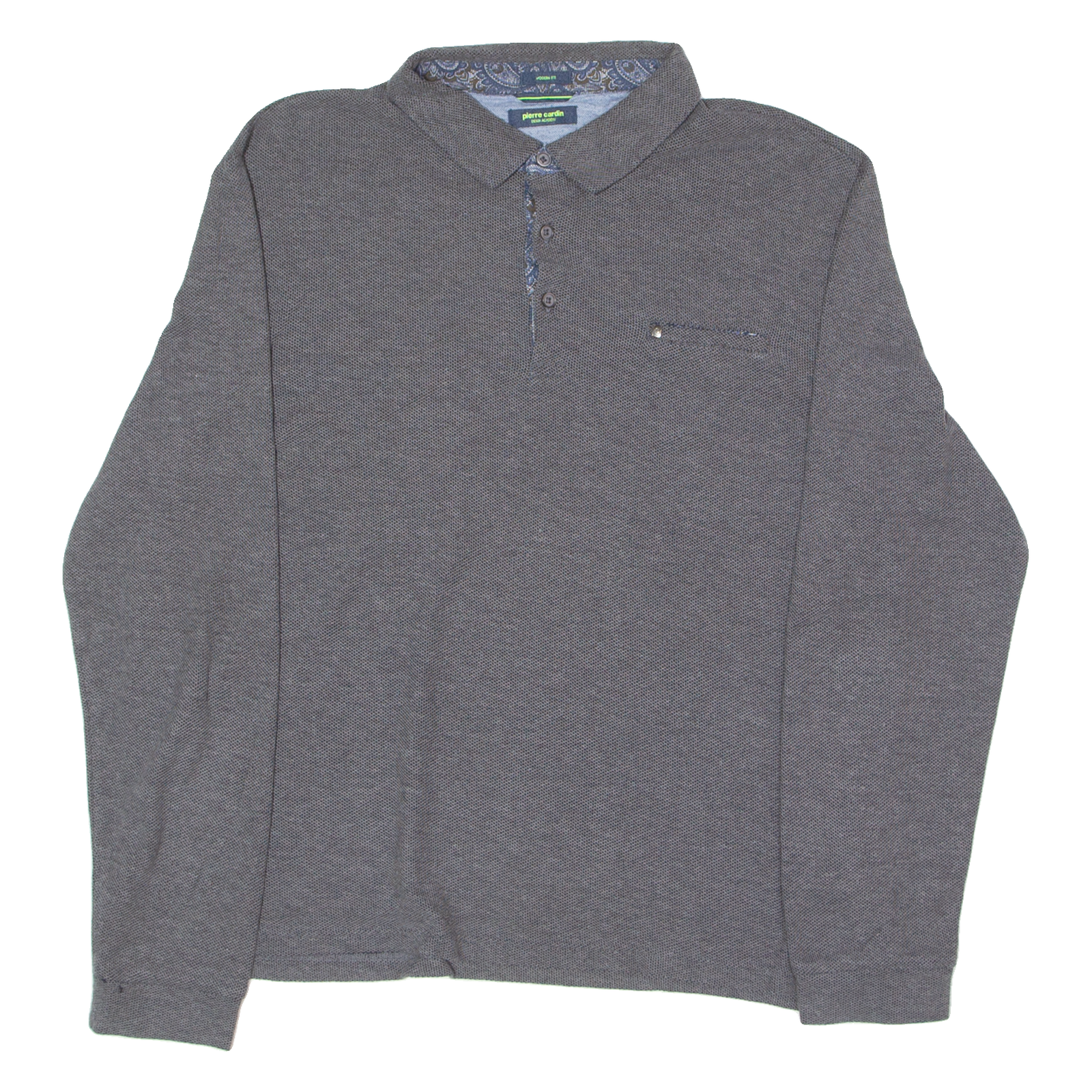 PIERRE CARDIN Mens Polo Shirt Grey Long Sleeve XL Refurbished - N/A refurbished available on Cerqular