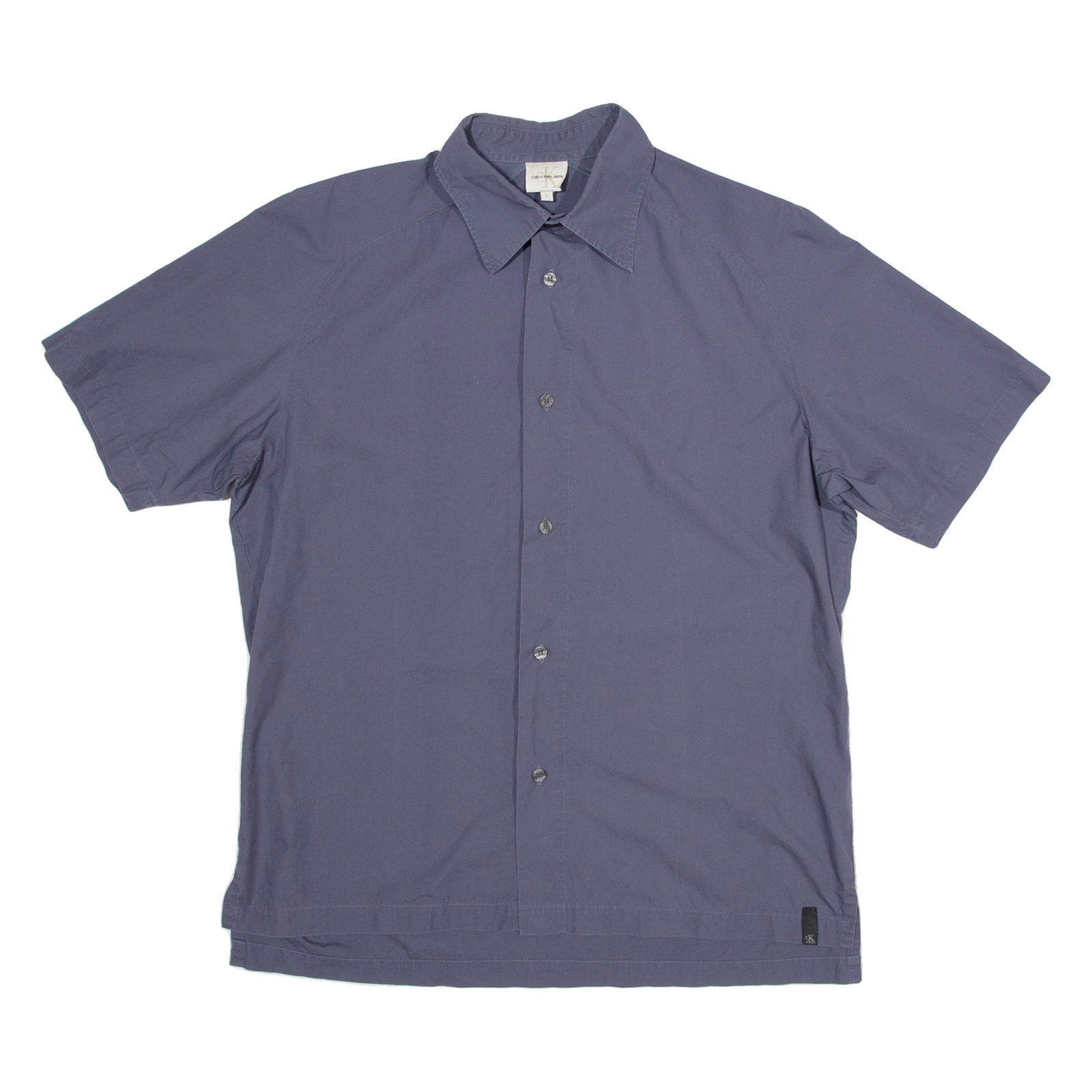 CALVIN KLEIN Mens Plain Shirt Blue L Refurbished - N/A refurbished available on Cerqular