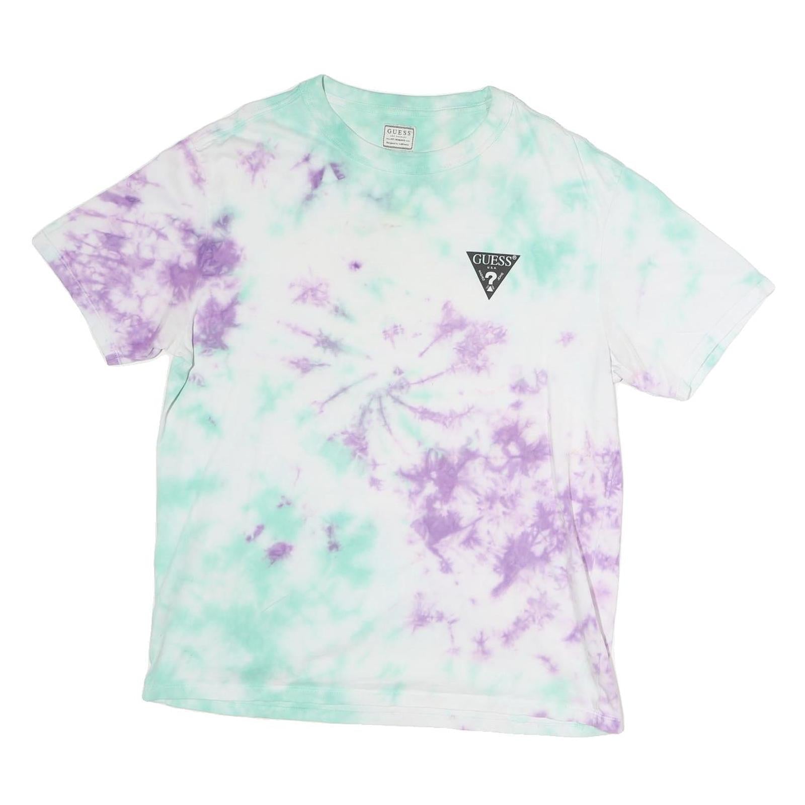 Buy GUESS Womens White & Purple Tie Dye T-Shirt S Short Sleeve Crew Neck Cotton Refurbished - $22.09 GUESS Womens White & Purple Tie Dye T-Shirt S Short Sleeve Crew Neck Cotton Refurbished - N/A refurbished available on Cerqular
