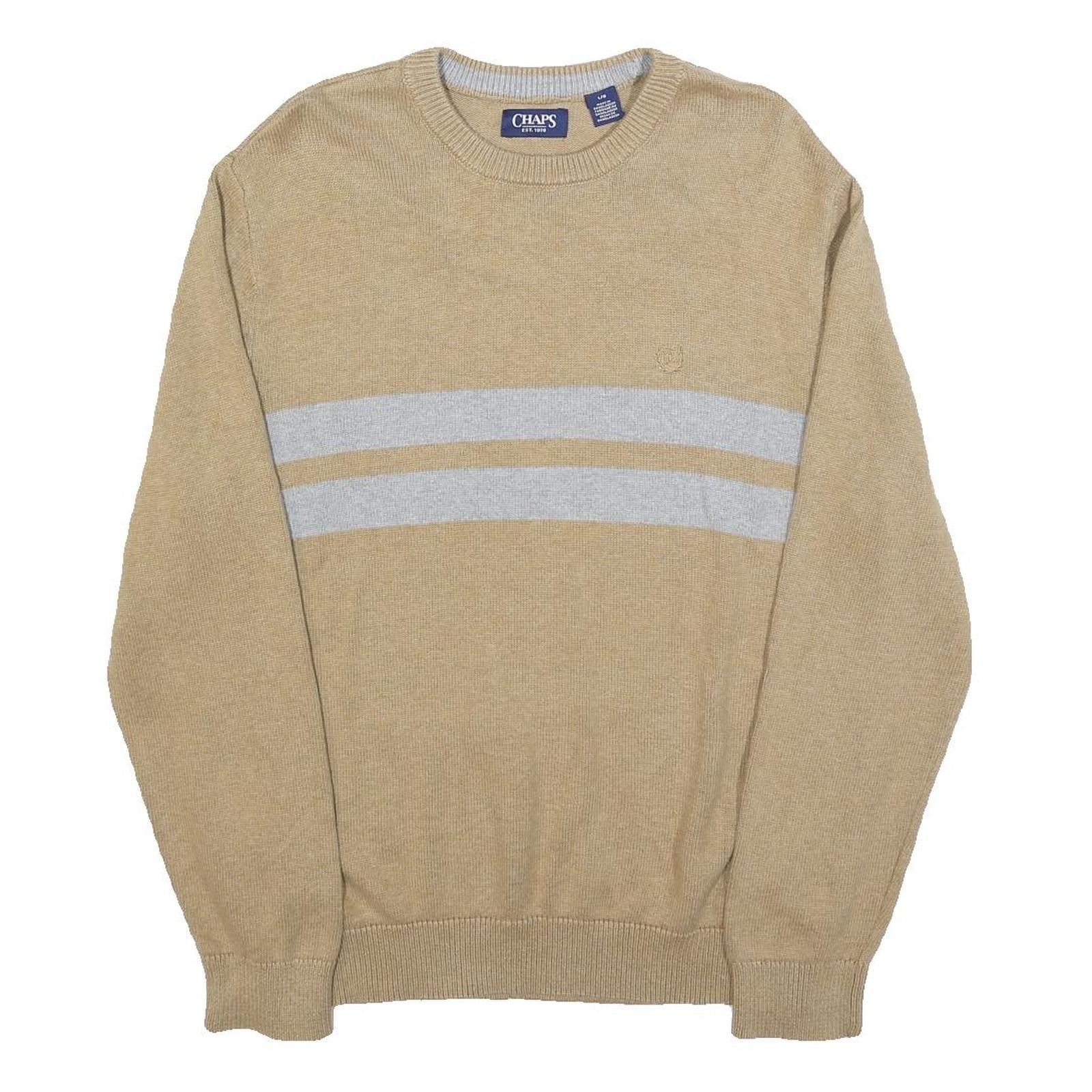 Buy CHAPS Mens Beige & Grey Patterned Jumper Crew Neck Basic Knit L Cotton Blend Refurbished - $38.99 CHAPS Mens Beige & Grey Patterned Jumper Crew Neck Basic Knit L Cotton Blend Refurbished - N/A refurbished available on Cerqular
