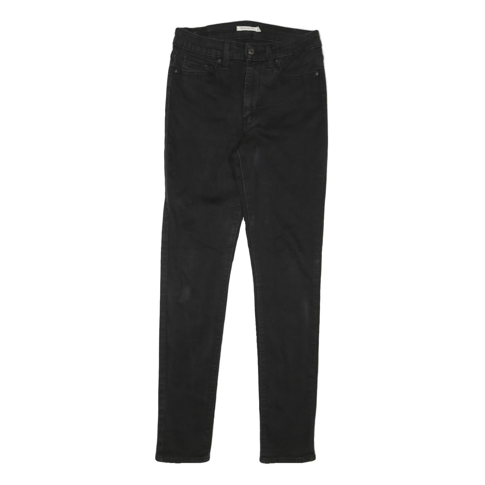 LEVI'S Womens Black Denim Regular Skinny Jeans W28 L31 Classic Zip Fastening Refurbished - N/A refurbished available on Cerqular