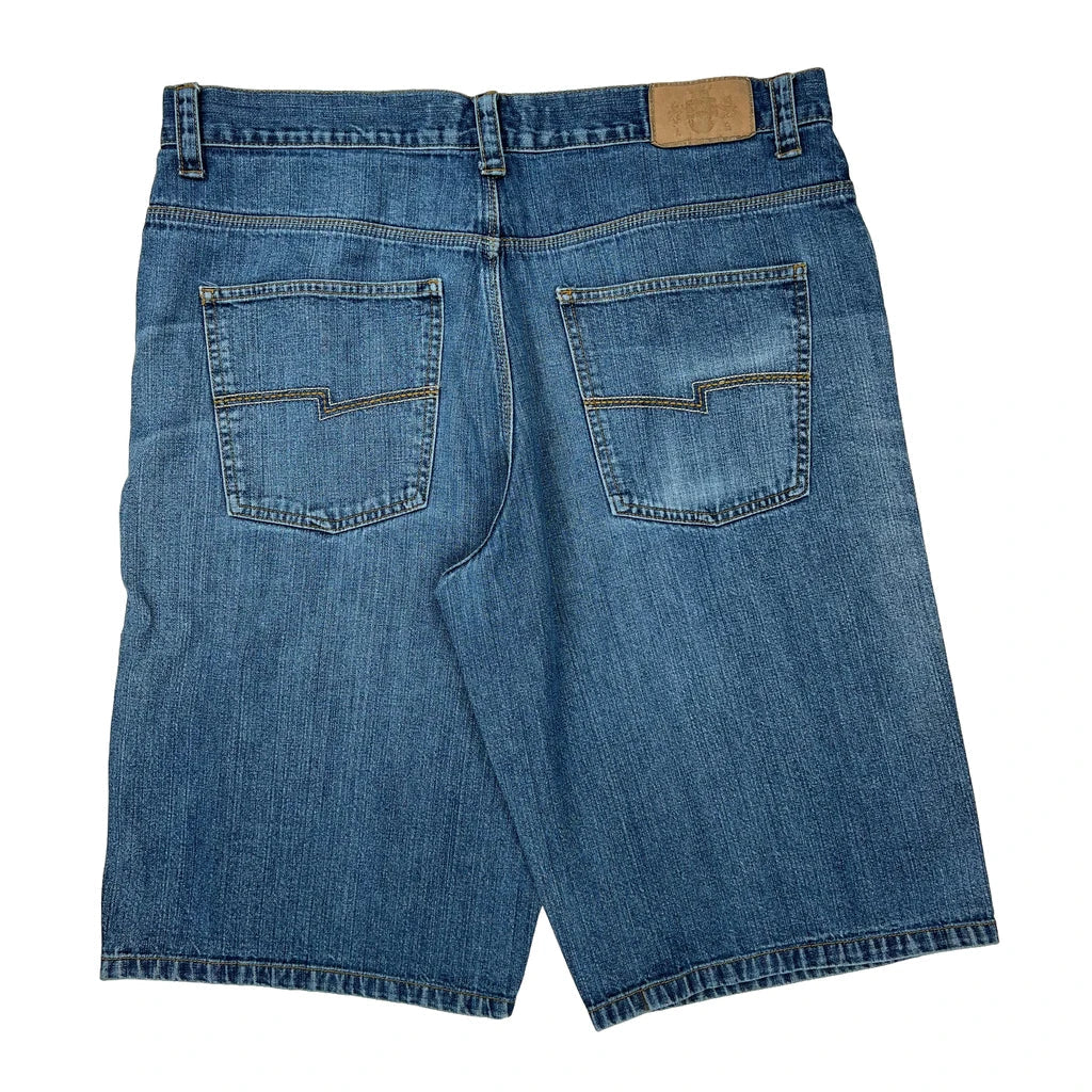 Ll Cool J Denim Shorts - 38W 12L Blue Cotton Refurbished - Thrifted (note: this is a term often used to describe second- refurbished available on Cerqular