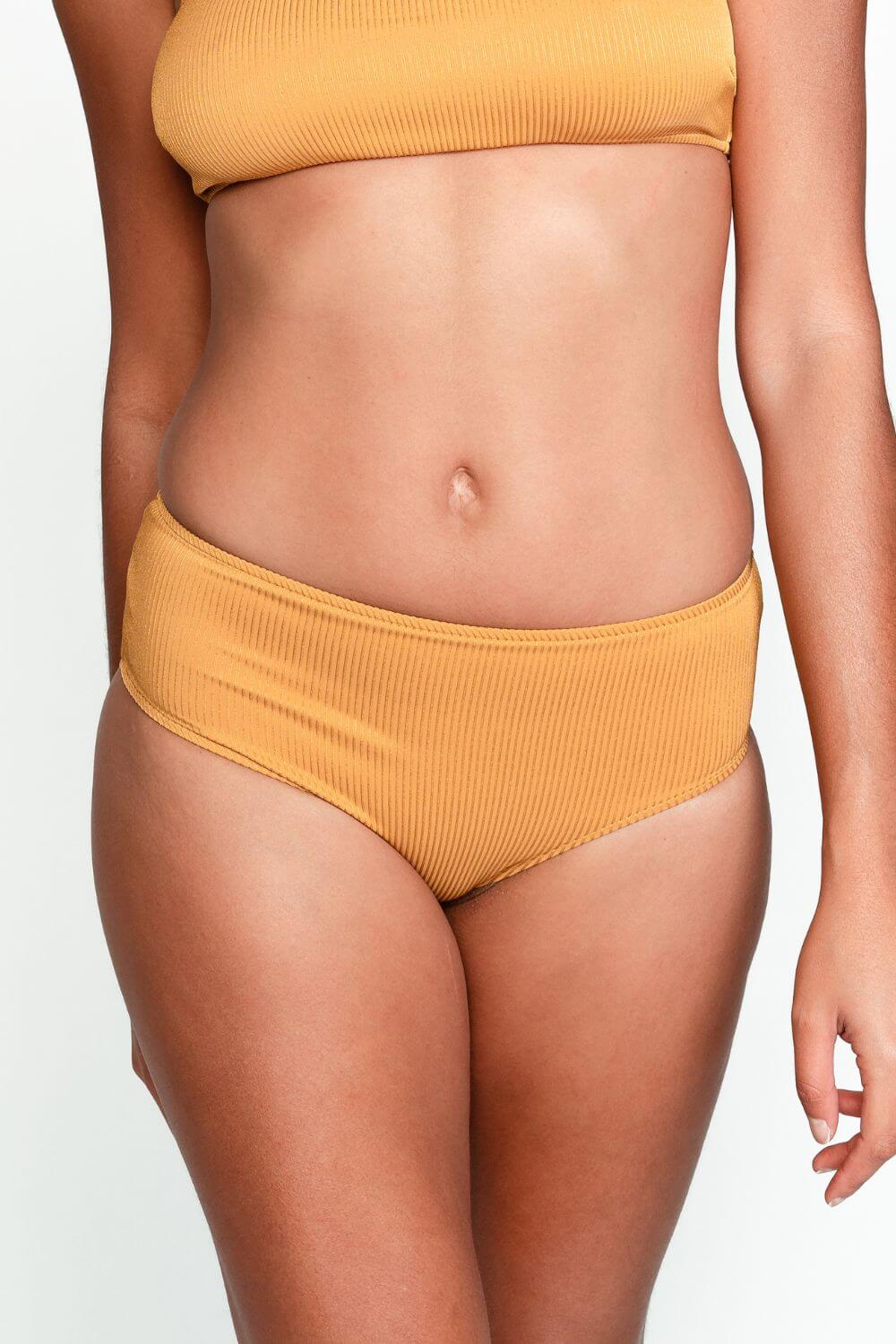 Serena Hipster Bikini Bottom Ribbed Fabric | Size: Medium Refurbished - Sauipe Swim refurbished available on Cerqular