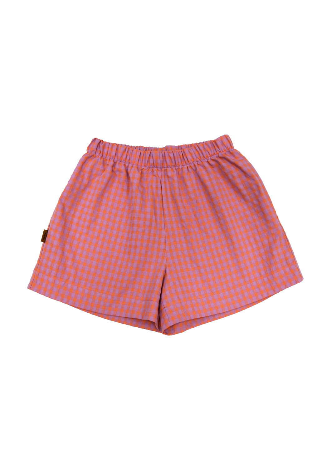 Women checked shorts - Orange/Lilac | Size: S Refurbished - N/A (Note: This brand may not be well-known globally refurbished available on Cerqular
