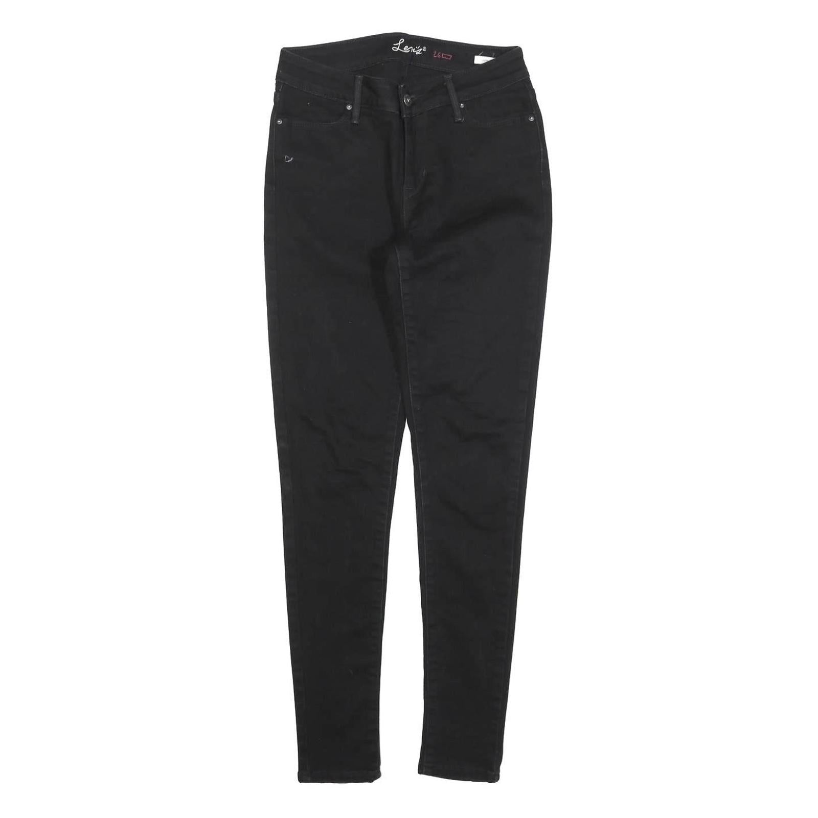 LEVI'S Womens Jeans Black Slim Skinny Denim W26 L28 Classic Fit Zip Refurbished - N/A refurbished available on Cerqular
