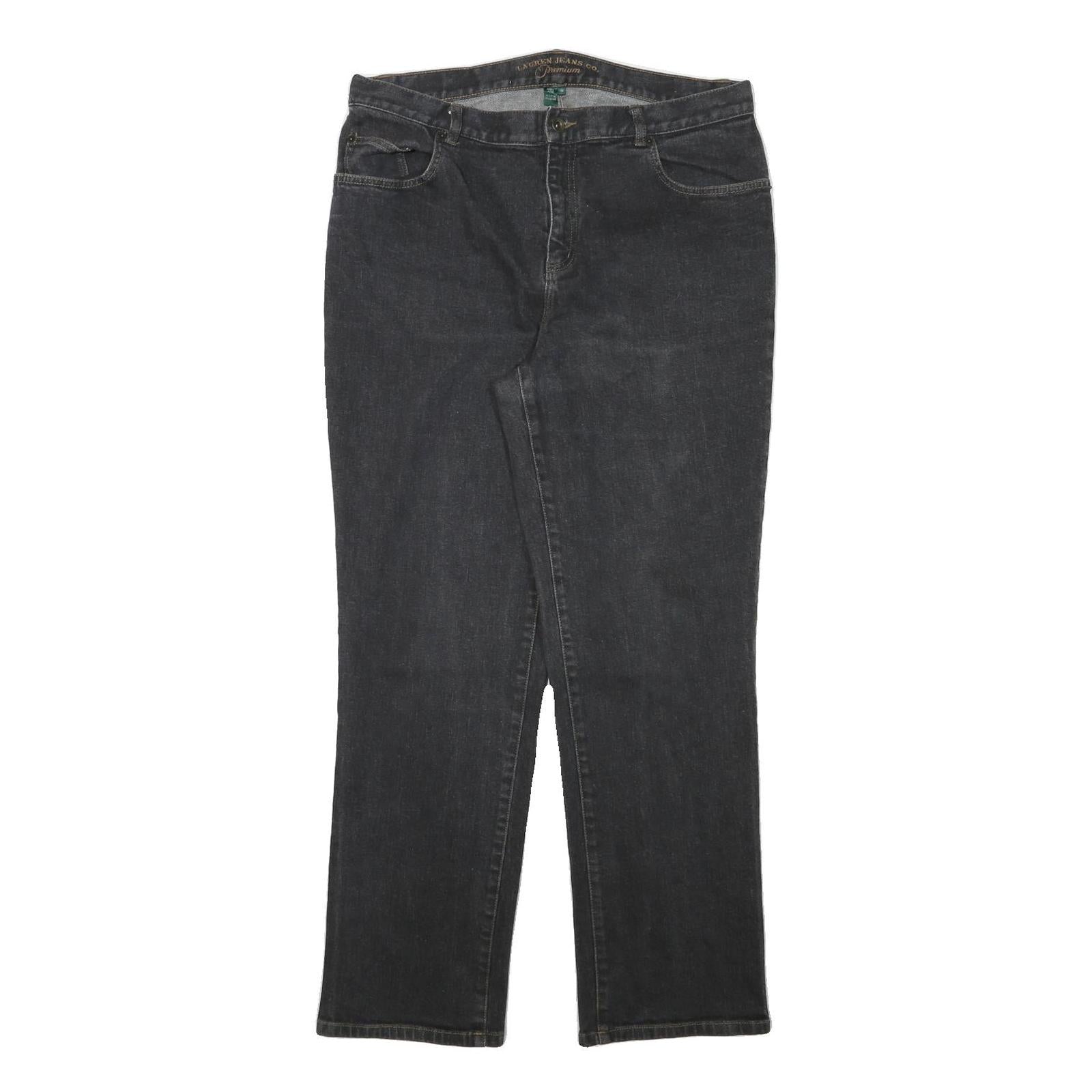 LAUREN RALPH LAUREN Womens Jeans Black Regular Straight Denim Medium W36 L30 Refurbished - N/A refurbished available on Cerqular