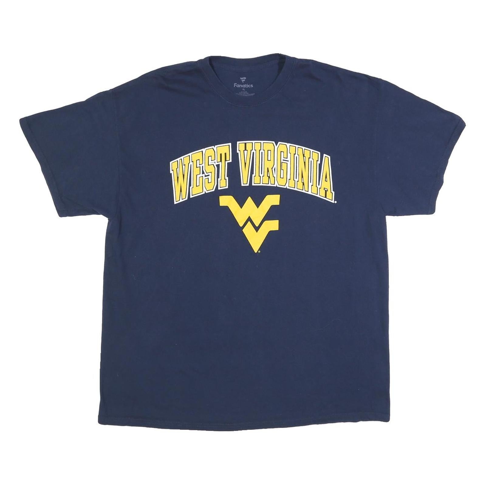 FANATICS Mens Blue West Virginia Graphic T-Shirt XL Short Sleeve Crew Neck Refurbished - N/A refurbished available on Cerqular