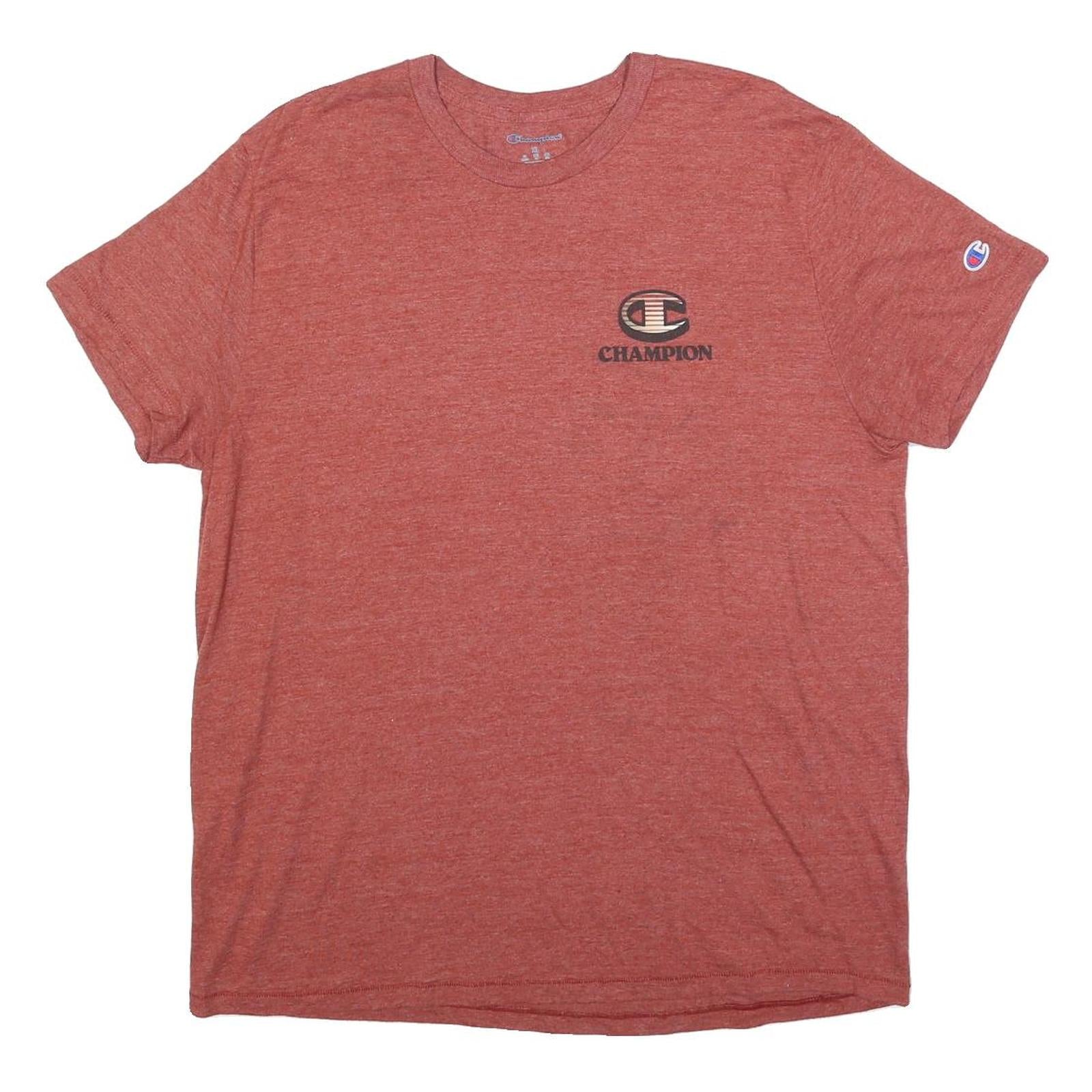 CHAMPION Mens Red Graphic T-Shirt XL Short Sleeve Crew Neck Cotton Casual Refurbished - N/A refurbished available on Cerqular