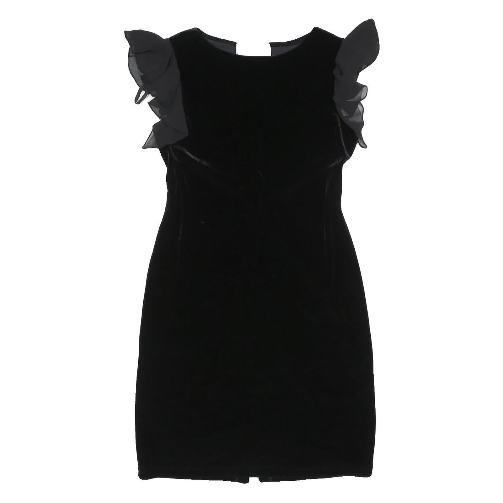 JESSICA HOWARD Womens Black Dress Polyester Blend Sleeveless Mini S Ruffle Refurbished - N/A refurbished available on Cerqular
