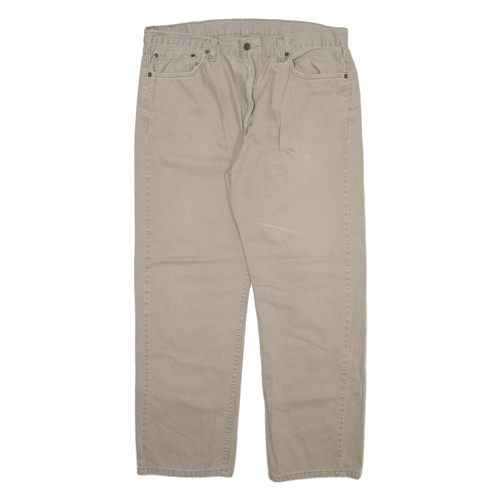 LEVI'S 505 Mens Trousers Beige Regular Straight W38 L30 Refurbished - N/A refurbished available on Cerqular