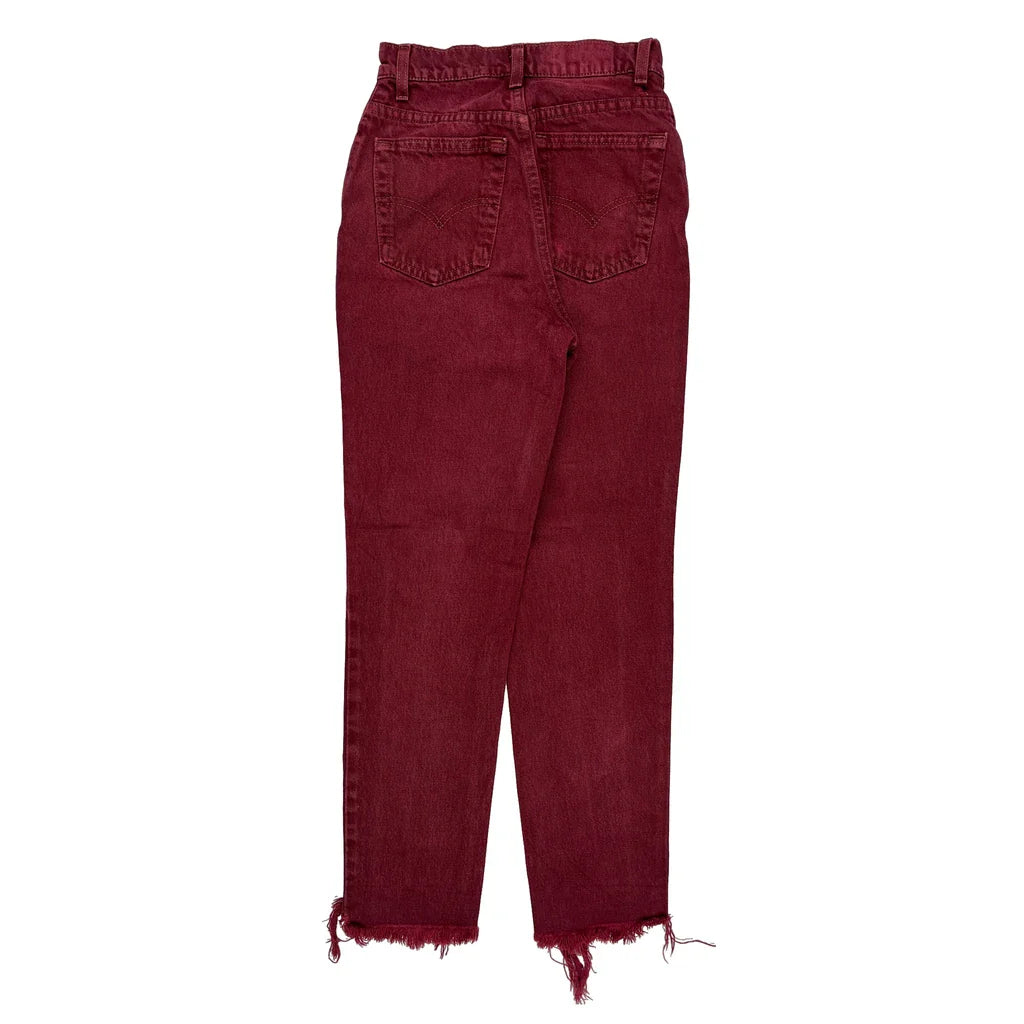 Levis Jeans - 24W UK 6 Red Cotton Refurbished - Thrifted (note: this is a term often used to describe second- refurbished available on Cerqular