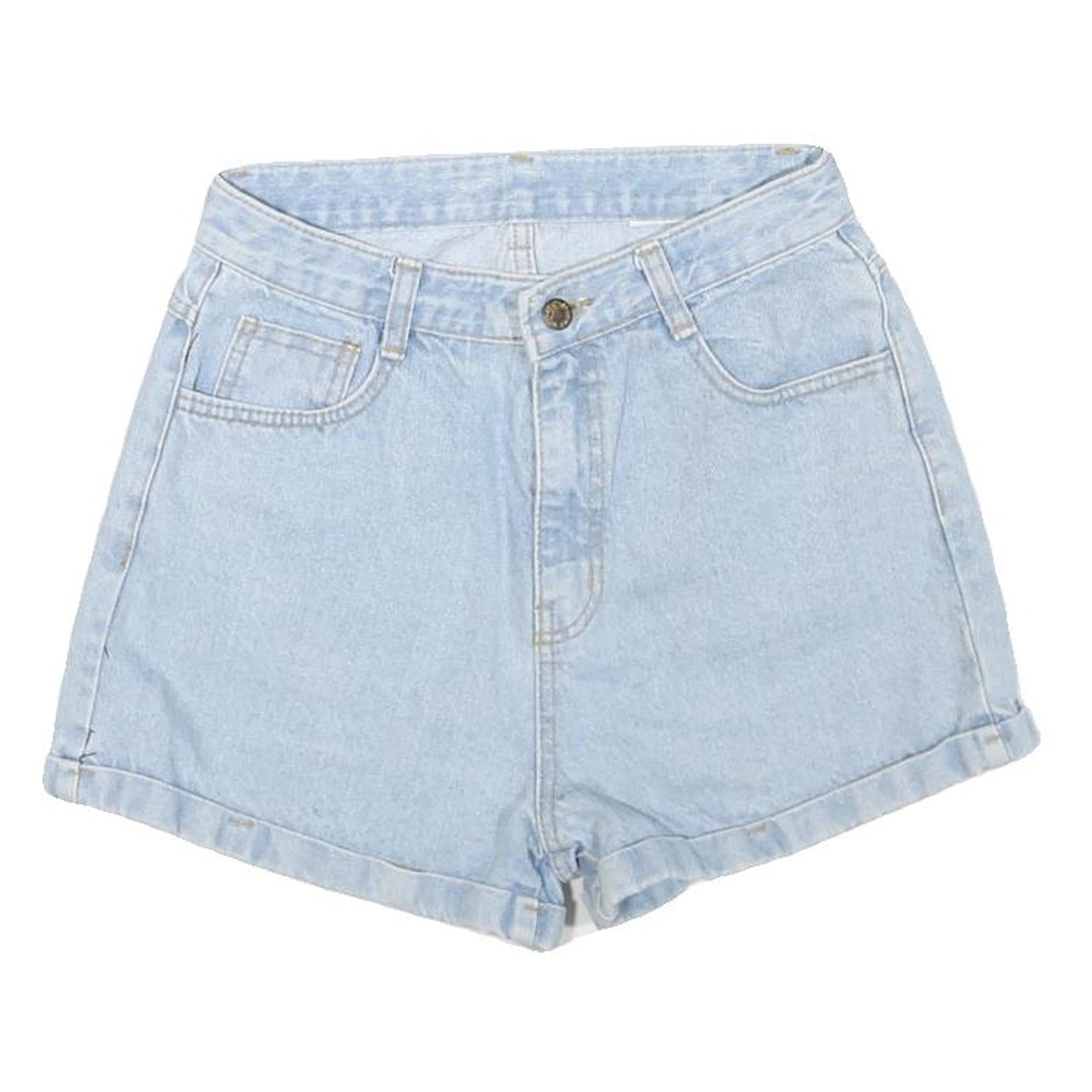 Womens Light Blue Denim Casual Shorts M W26 Cotton Blend Soft Comfort Refurbished - N/A refurbished available on Cerqular