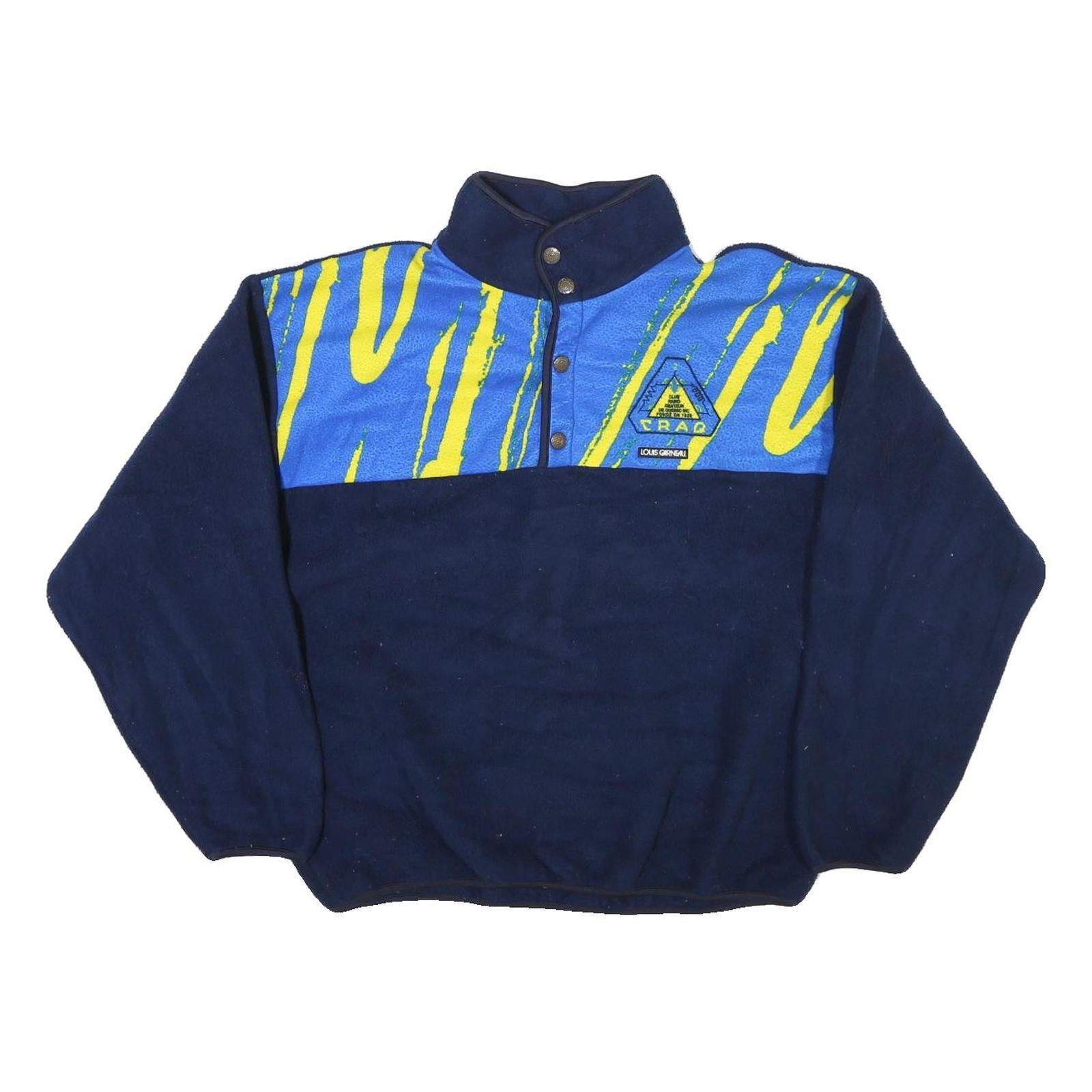 LOUIS GARNEAU Mens Blue Yellow Patterned Pullover Jumper Size L Refurbished - N/A refurbished available on Cerqular