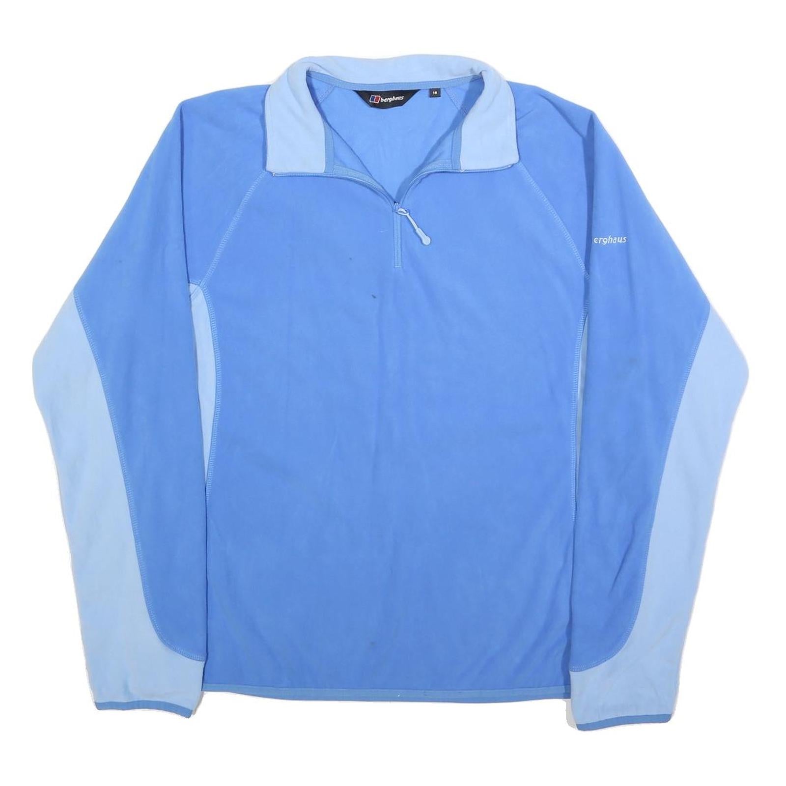 BERGHAUS Womens Blue & Light Blue Plain Pullover Jumper Crew Neck Polyester UK Refurbished - N/A refurbished available on Cerqular