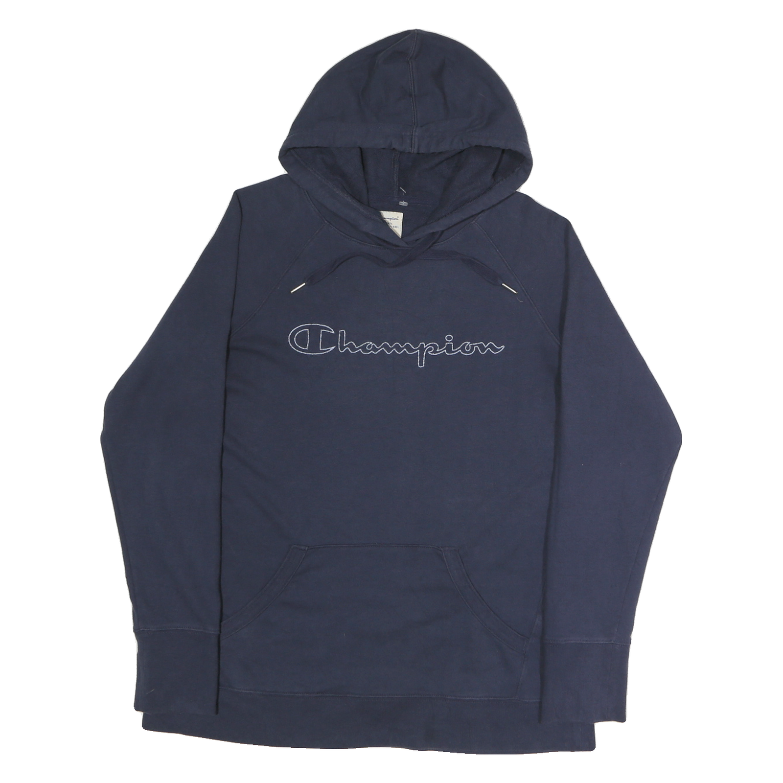 CHAMPION Womens Navy Blue Pullover Hoodie L Cotton Blend Casual Sweatshirt Refurbished - N/A refurbished available on Cerqular