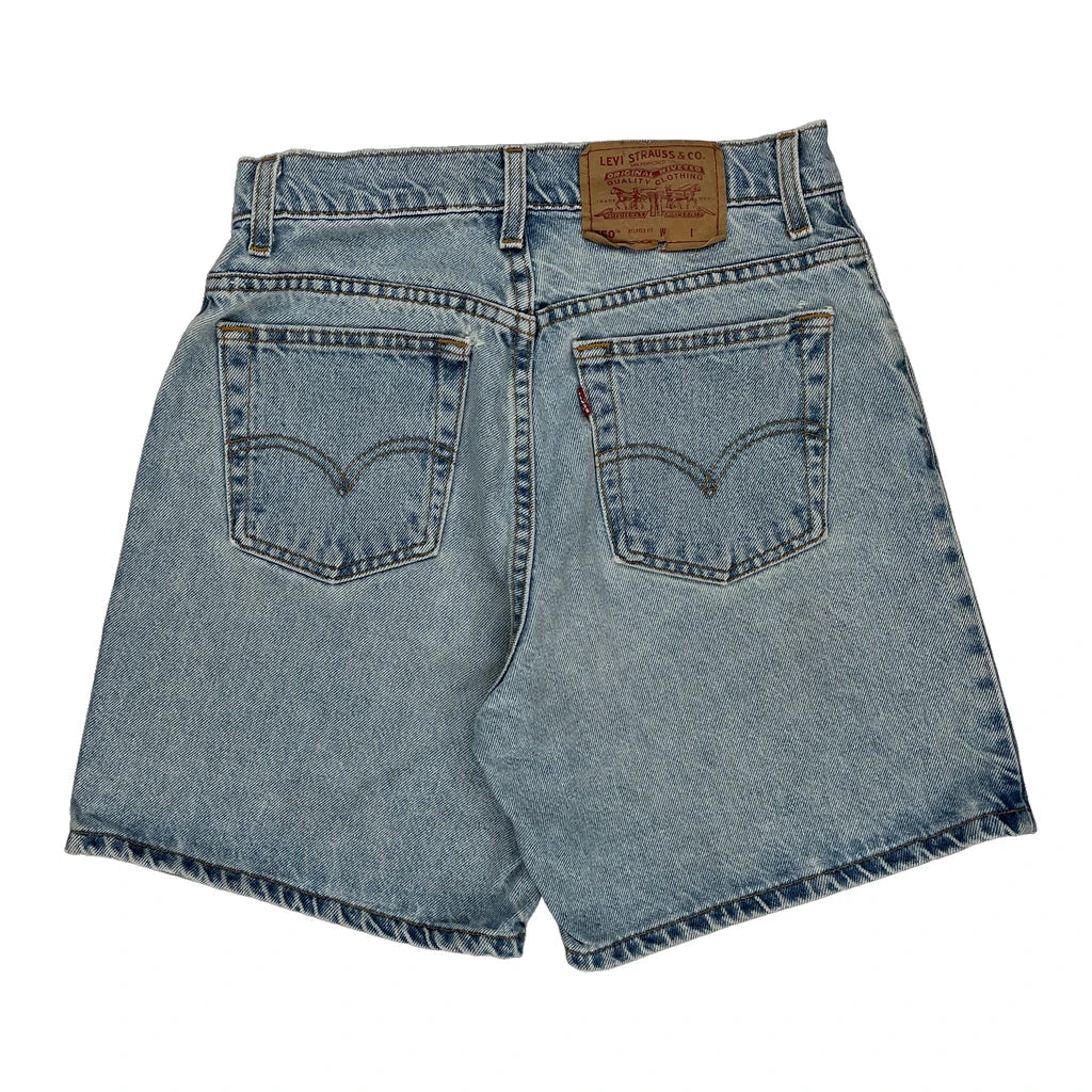 Levis Denim Shorts - 27W UK 8 Light Wash Cotton Refurbished - Thrifted (note: this is a term often used to describe second- refurbished available on Cerqular