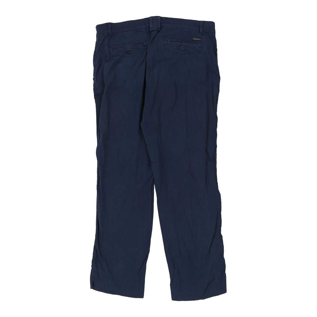 Wampum Trousers - 38W 31L Blue Cotton Refurbished - Thrifted (note: this is a term often used to describe second- refurbished available on Cerqular
