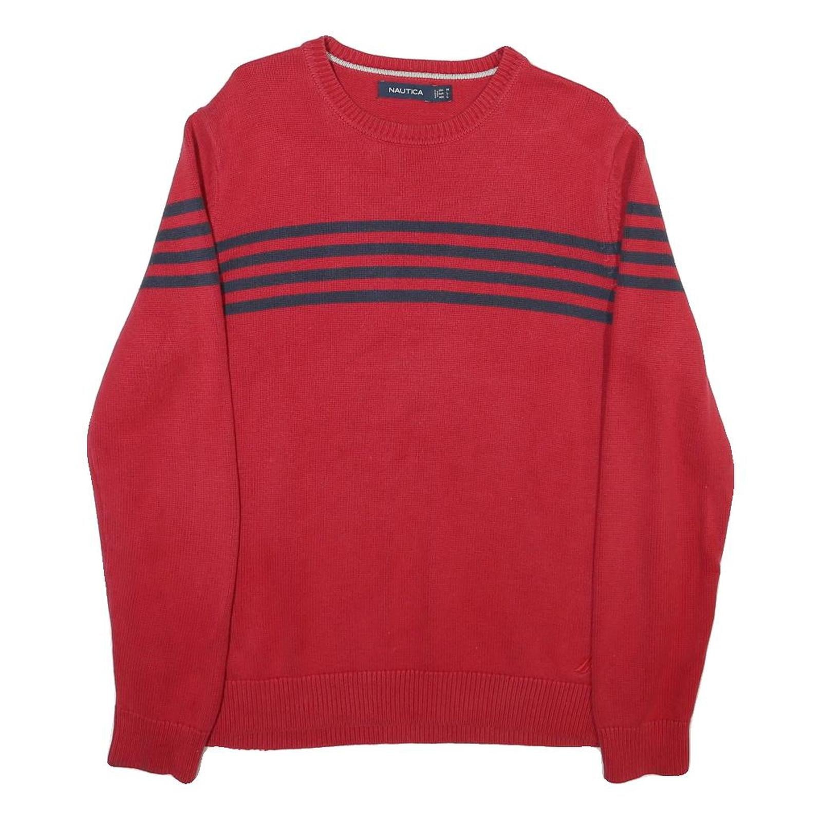 Buy NAUTICA Mens Red & Navy Patterned Jumper Crew Neck Basic Knit L Cotton Blend Refurbished - $28.59 NAUTICA Mens Red & Navy Patterned Jumper Crew Neck Basic Knit L Cotton Blend Refurbished - N/A refurbished available on Cerqular