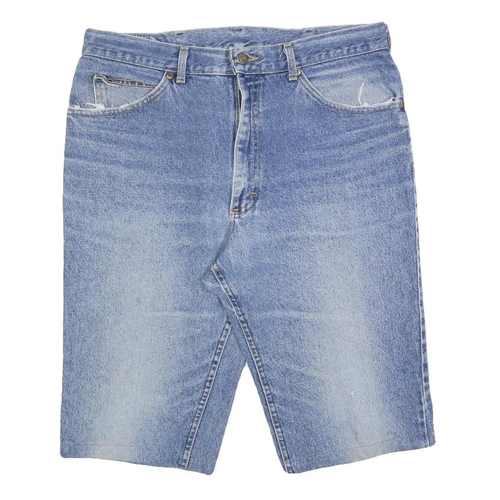LEE Mens Denim Blue Casual Shorts L W34 Classic Cotton Blend Comfortable Fit Refurbished - N/A refurbished available on Cerqular