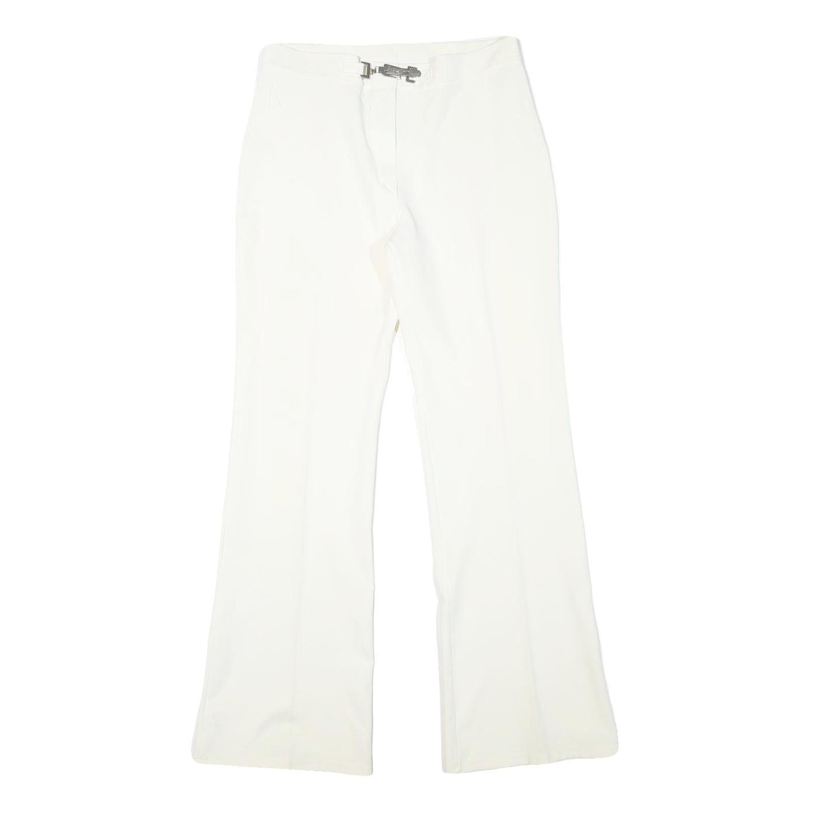 Womens White Regular Fit Polyester Blend Trousers W28 L29 Zip Closure Elegant Refurbished - N/A refurbished available on Cerqular