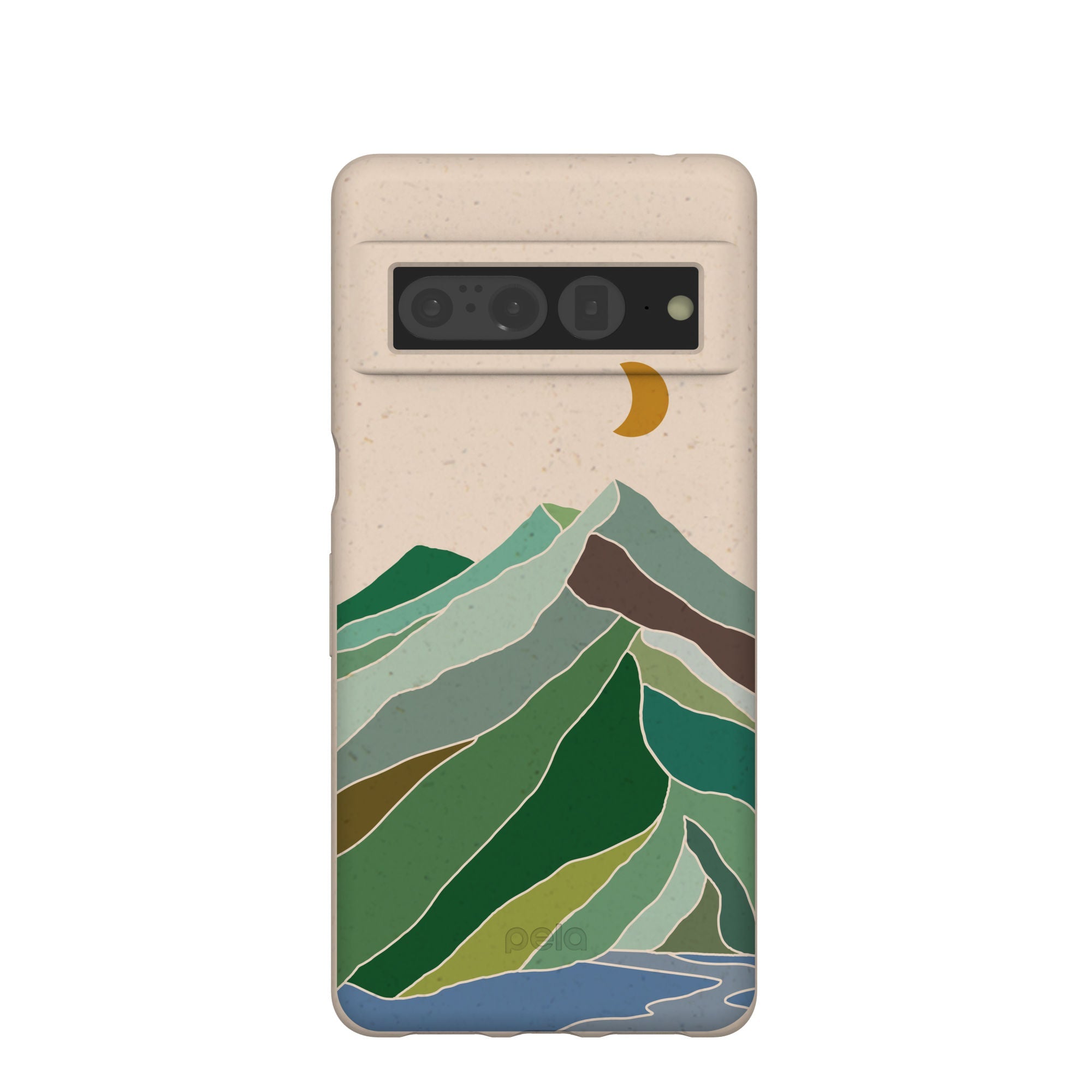 Seashell Mountain Sketch Google Pixel 7 Pro Case Refurbished - Pela Case refurbished available on Cerqular