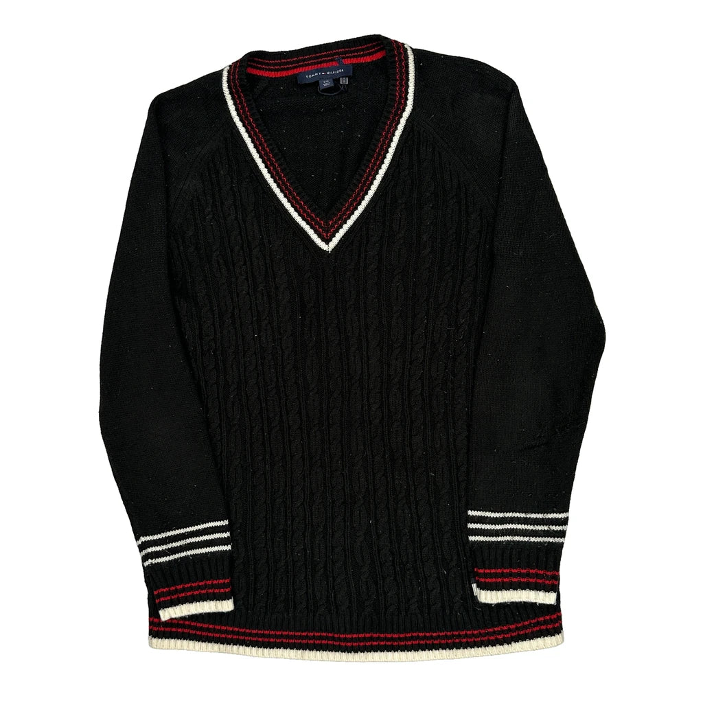 Buy Tommy Hilfiger Jumper - Large Black Cotton Refurbished - $33.49 Tommy Hilfiger Jumper - Large Black Cotton Refurbished - Thrifted (note: this is a term often used to describe second- refurbished available on Cerqular