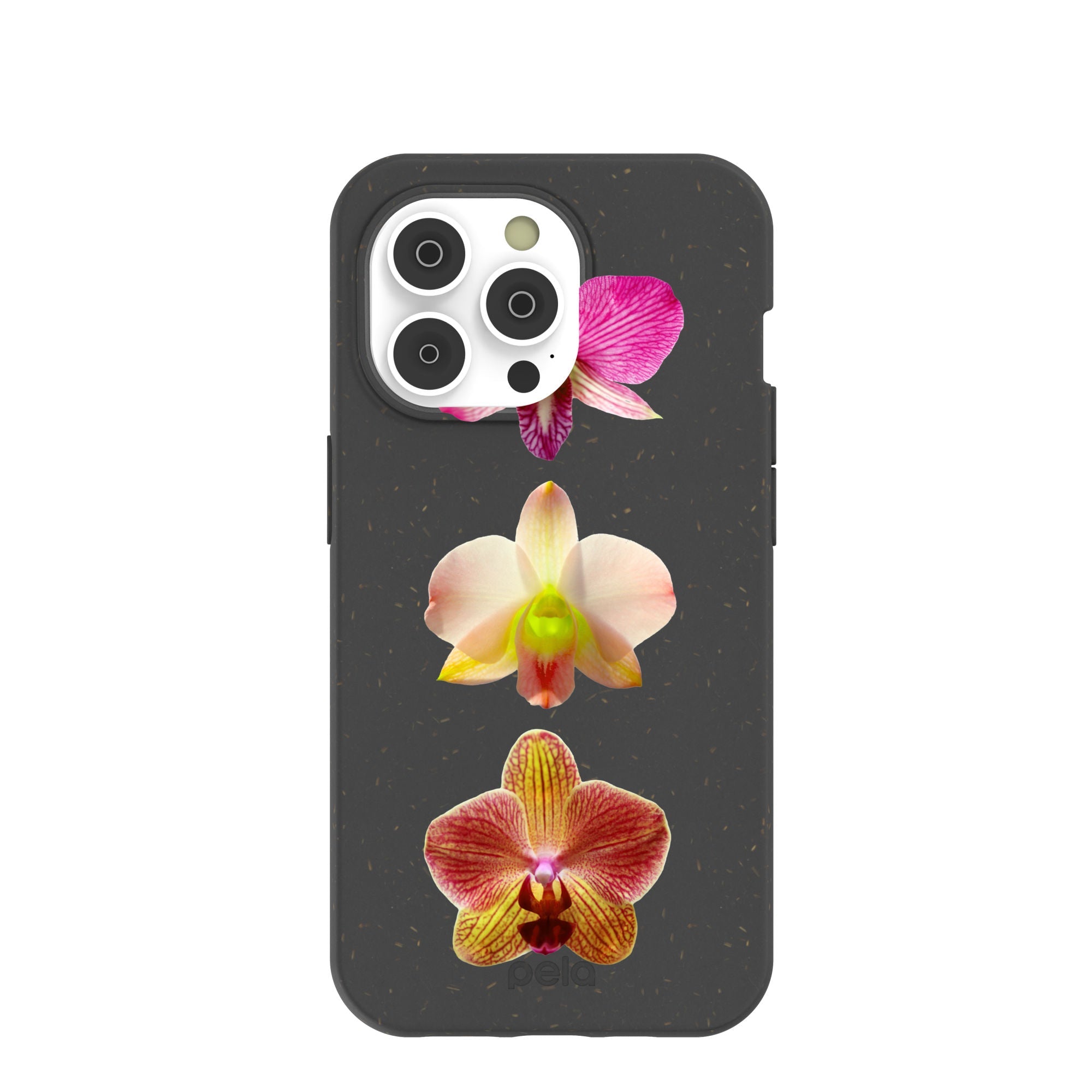 Black Orchids iPhone 14 Pro Case Refurbished - Pela Case refurbished available on Cerqular