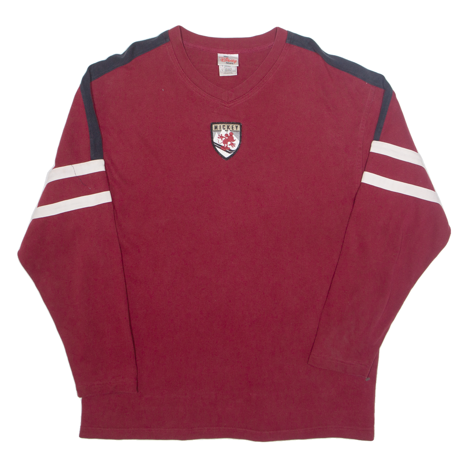 Buy DISNEY Mickey Mouse Badge Mens T-Shirt Maroon 90s USA V-Neck L Refurbished - $44.19 DISNEY Mickey Mouse Badge Mens T-Shirt Maroon 90s USA V-Neck L Refurbished - N/A refurbished available on Cerqular