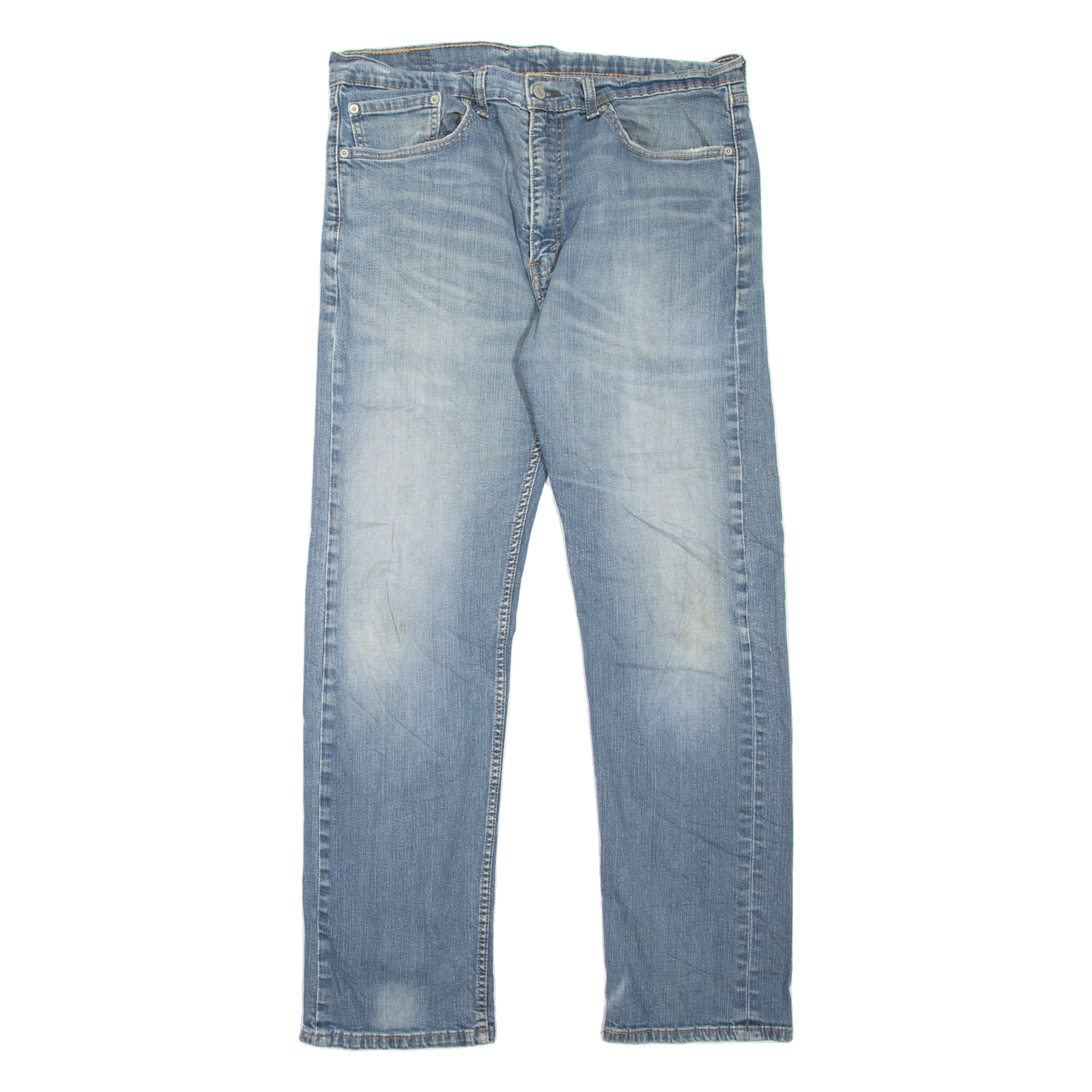LEVI'S 505 Jeans Mens Blue Regular Straight Stone Wash W33 L32 Refurbished - N/A refurbished available on Cerqular