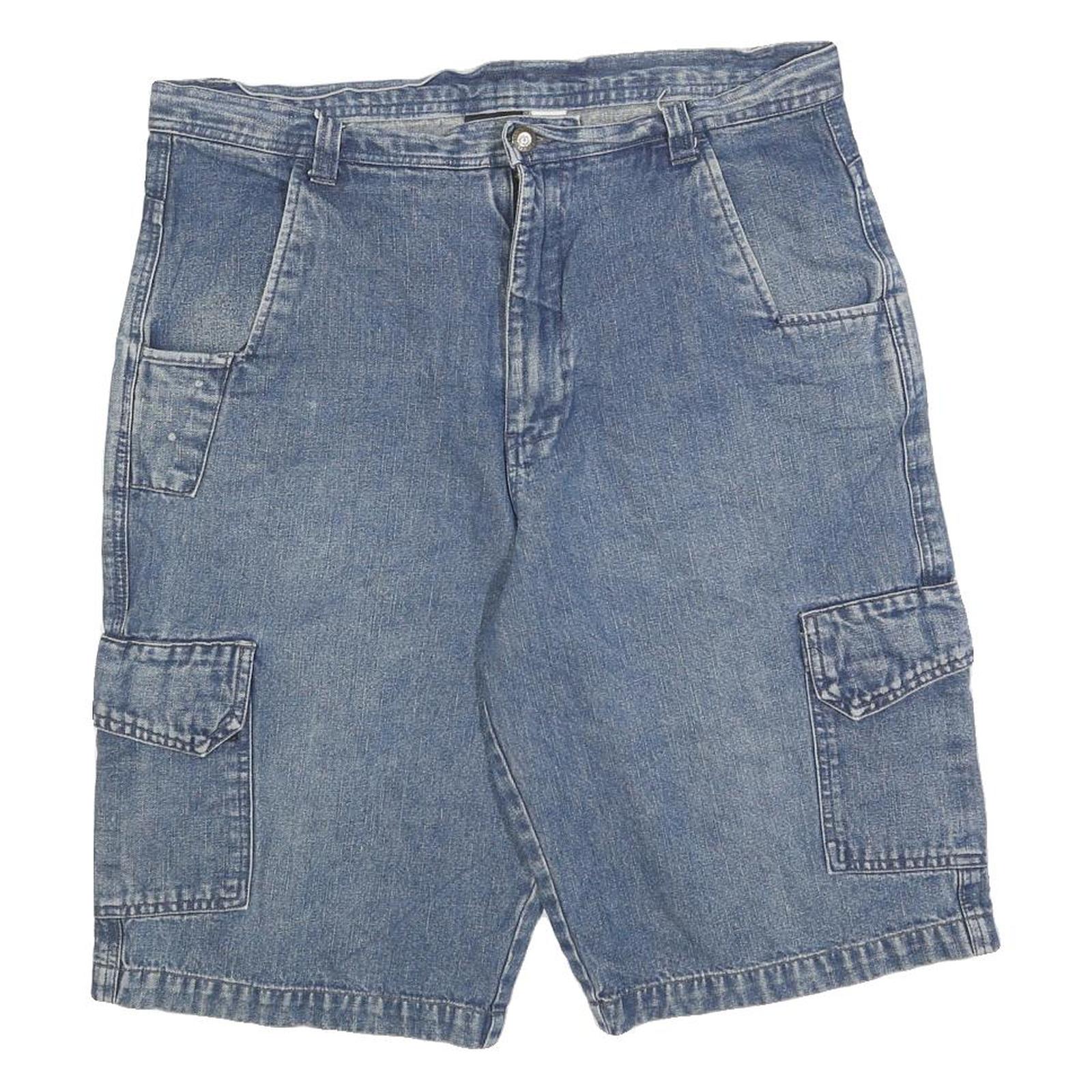 HANG TEN Mens Cargo Blue Shorts L W36 Cotton Blend Casual Pockets Refurbished - N/A refurbished available on Cerqular
