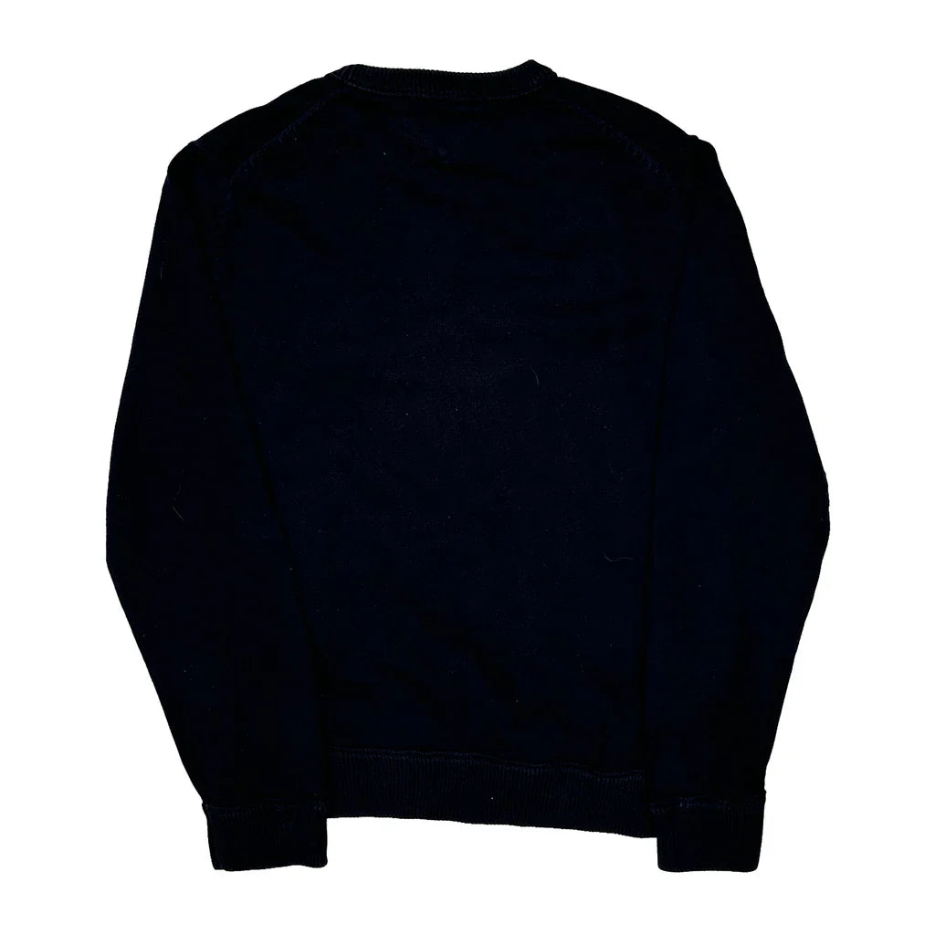 Tommy Hilfiger Jumper - Large Black Cotton Refurbished - Thrifted (note: this is a term often used to describe second- refurbished available on Cerqular