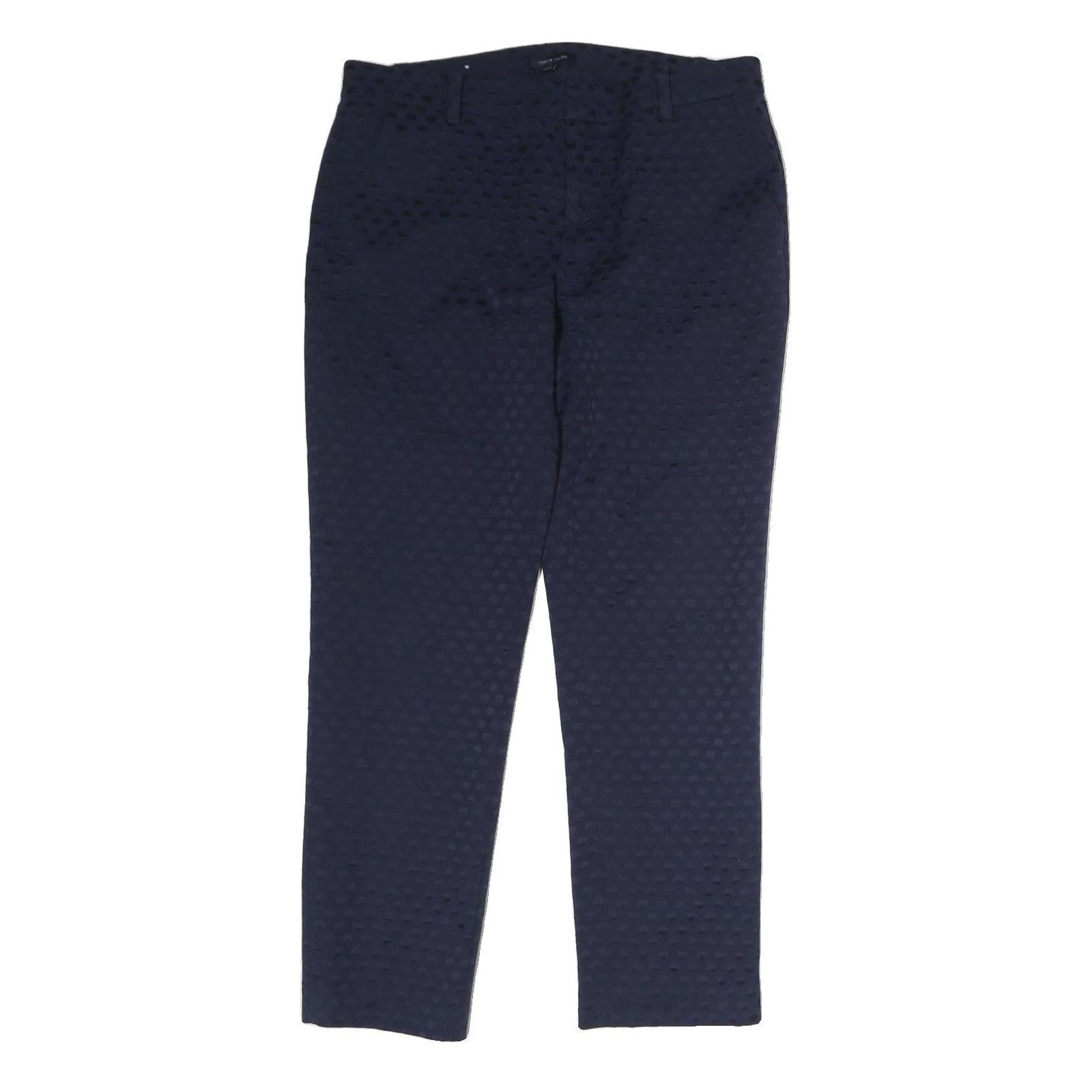 TOMMY HILFIGER Mens Regular Navy Cotton Blend Slim Fit Trousers W32 L27 Refurbished - N/A refurbished available on Cerqular