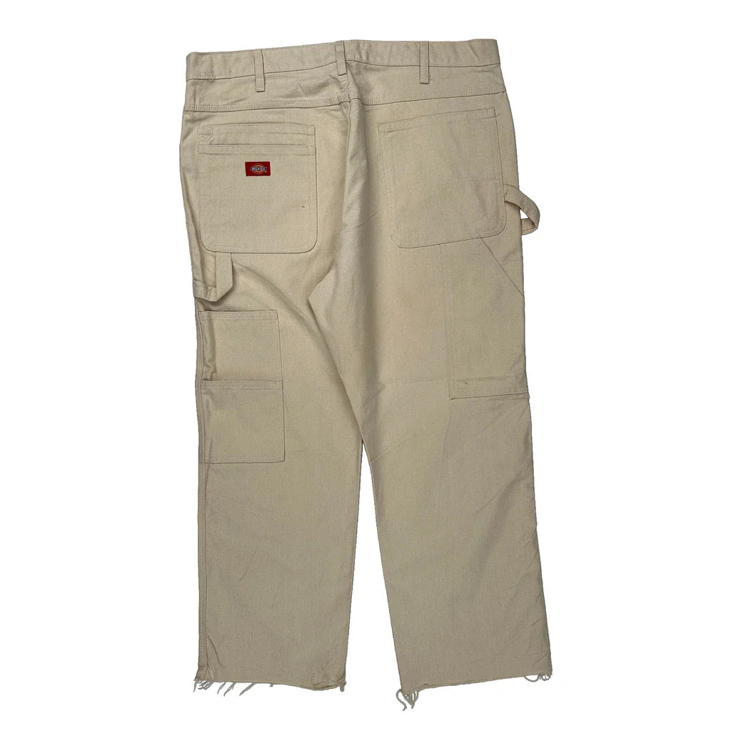 Dickies Carpenter Trousers - 38W 30L Beige Cotton Refurbished - Thrifted (note: this is a term often used to describe second- refurbished available on Cerqular