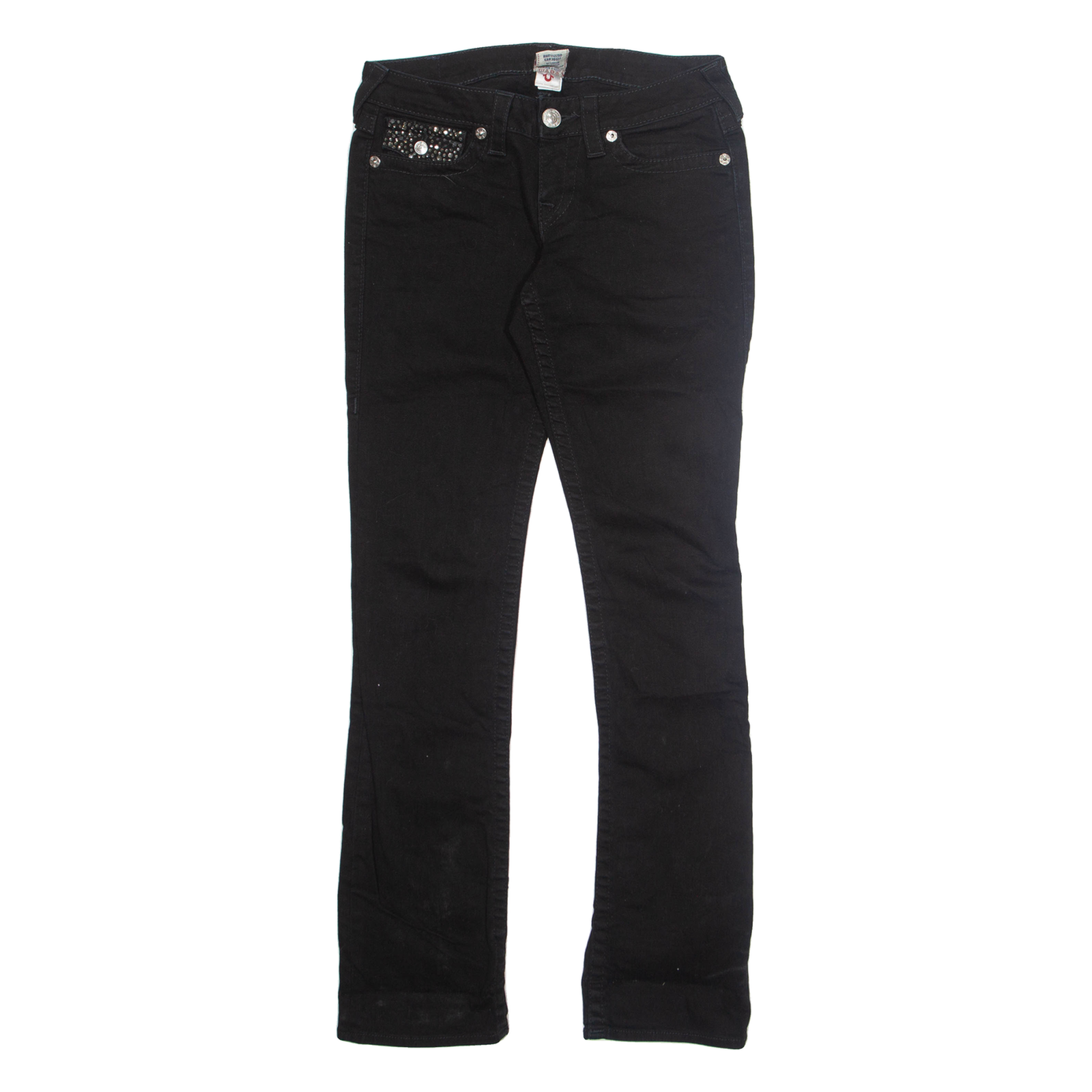 TRUE RELIGION Womens Jeans Black Regular Straight W28 L32 Refurbished - N/A refurbished available on Cerqular