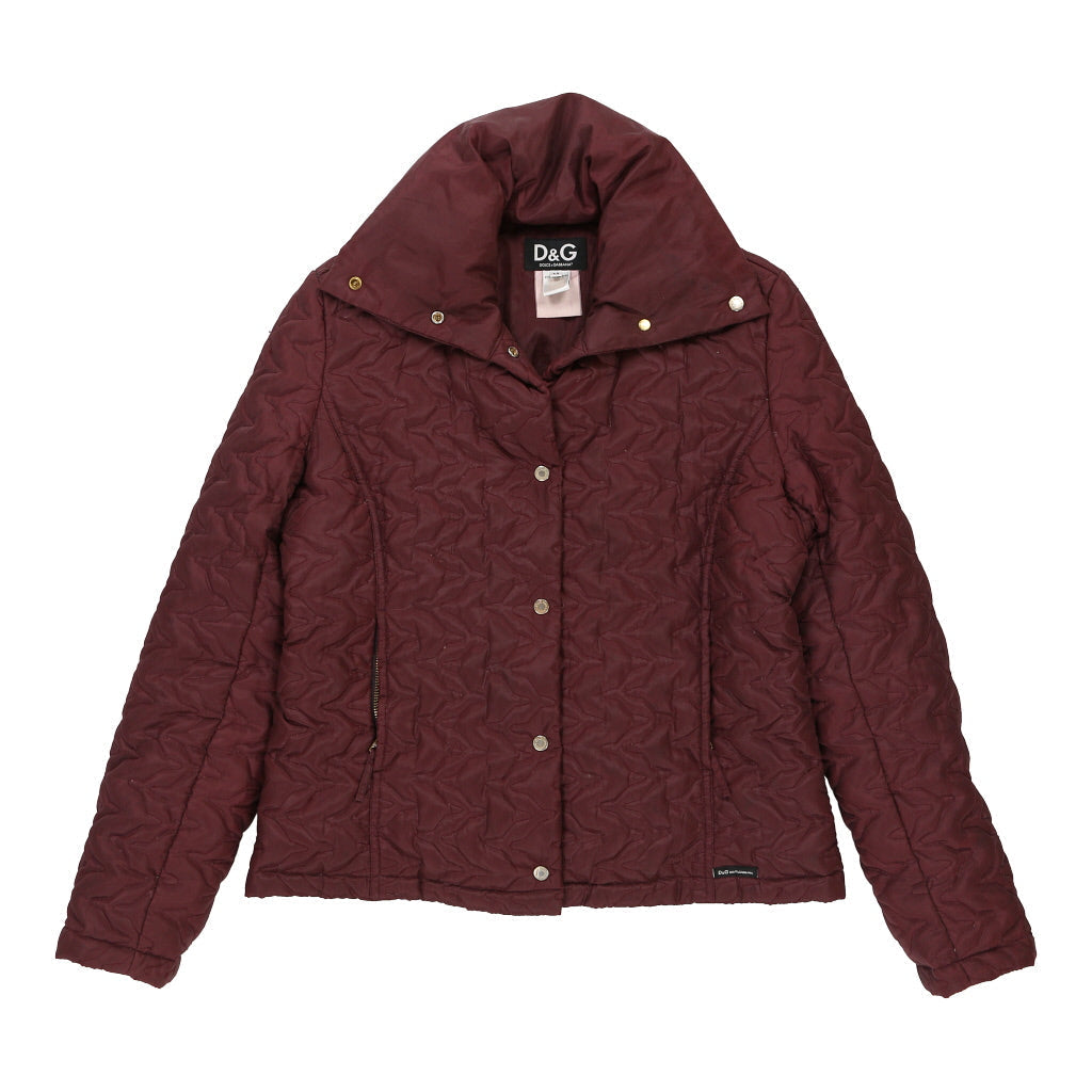 Buy Dolce & Gabbana Jacket - Medium Burgundy Polyester | Size: medium Refurbished - $128.06 Dolce & Gabbana Jacket - Medium Burgundy Polyester | Size: medium Refurbished - N/A (Preloved Designer is not a specific brand, it refurbished available on Cerqular