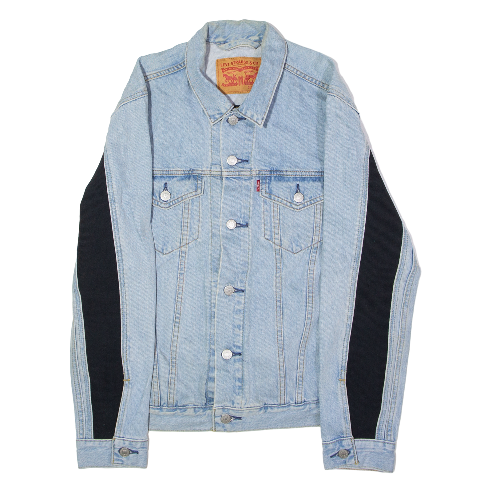 LEVI'S Mens Denim Jacket Blue Colourblock M Refurbished - N/A refurbished available on Cerqular