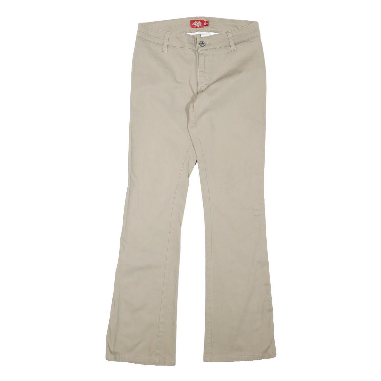 DICKIES Womens Regular Beige Cotton Blend Trousers W28 L30 Zip Closure Refurbished - N/A refurbished available on Cerqular